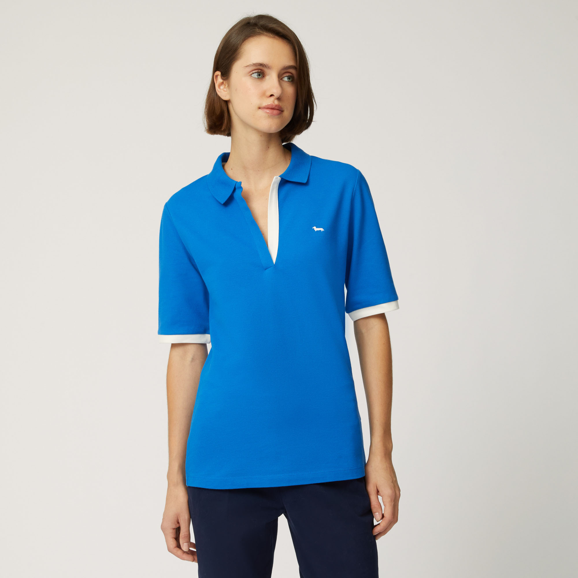 Polo Shirt With Contrasting Details, Light Blue, large