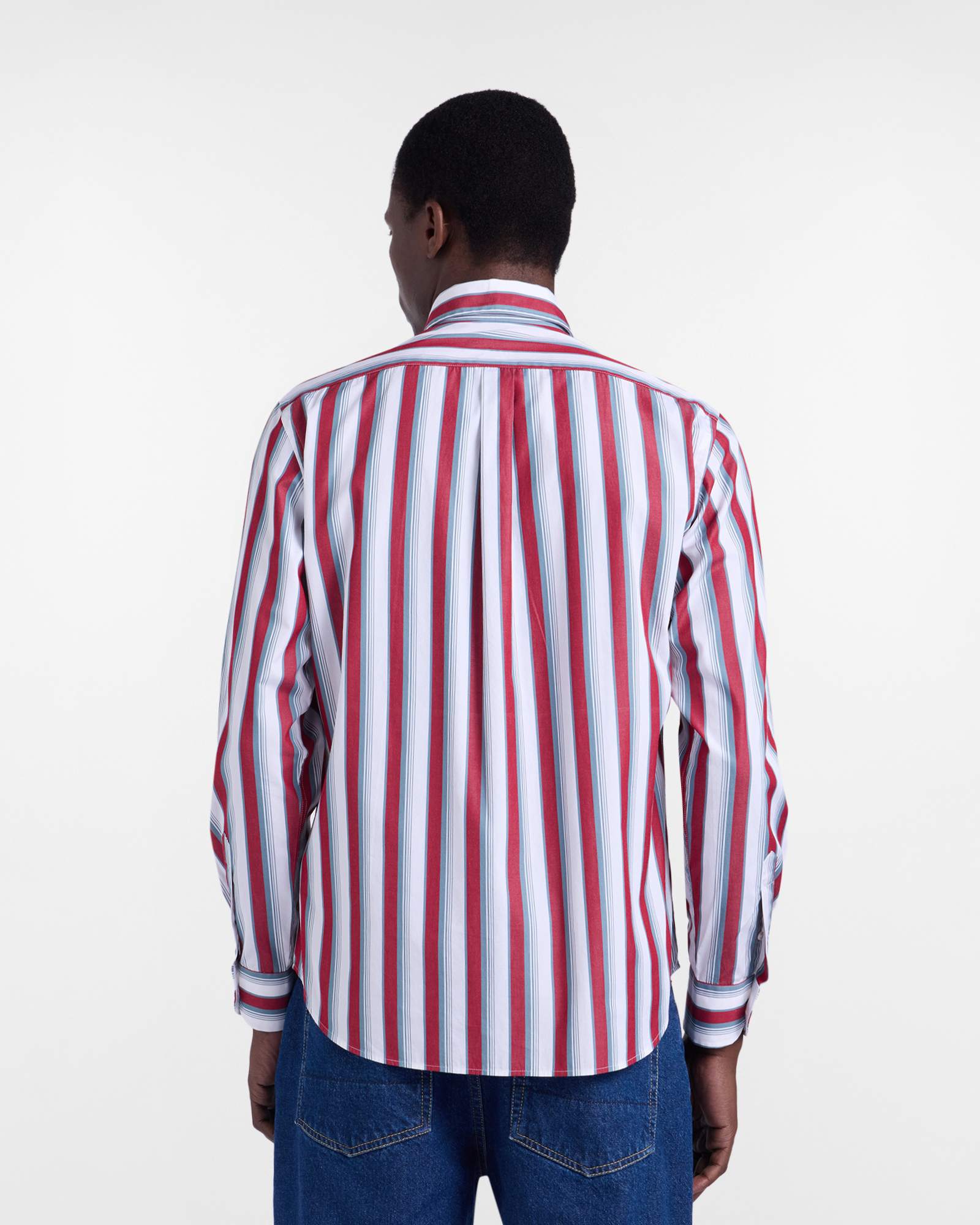Men's regular-fit shirt with wide stripes
