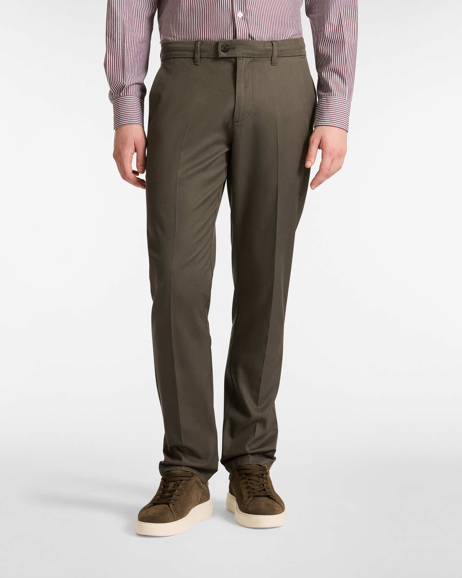 Relaxed Fit Chino Pants, Green, large