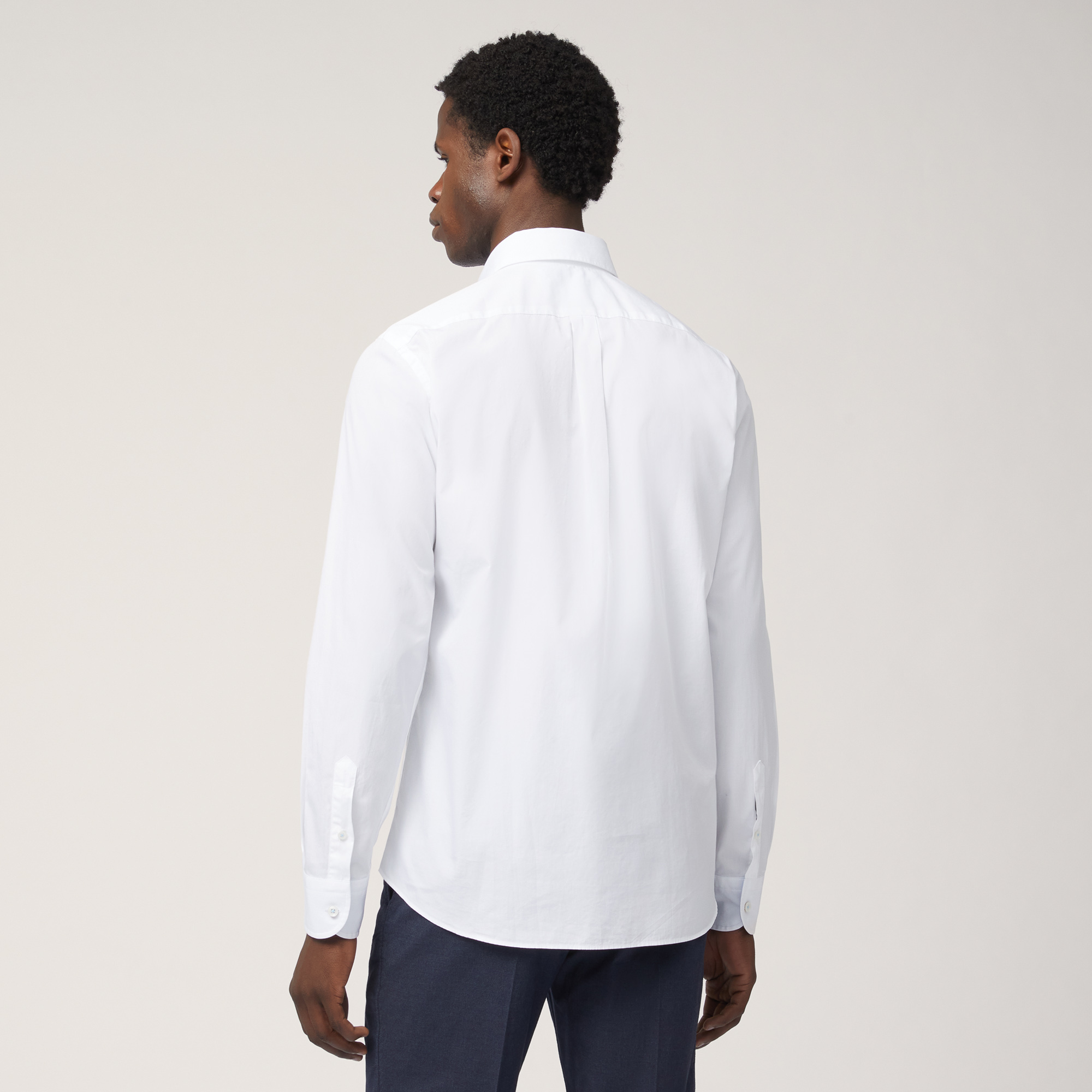 Camisa de algodón con bolsillo, Blanco, large image number 1