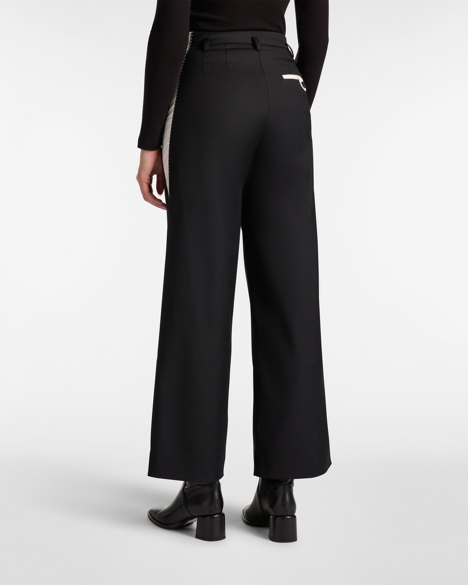 Wide Leg Pants with Contrast Side Insert