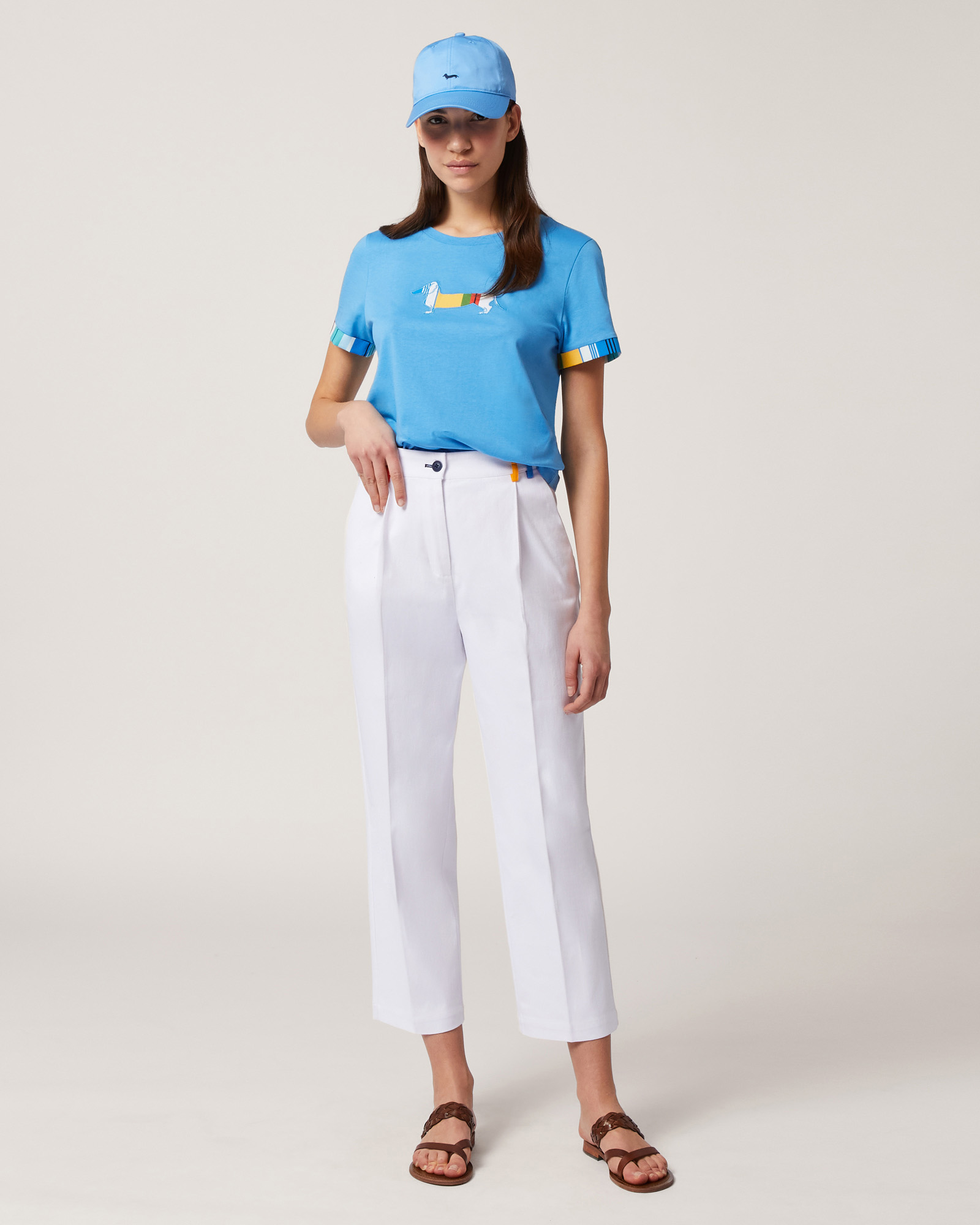 T-Shirt With Striped Patches, Light Blue, large image number 3