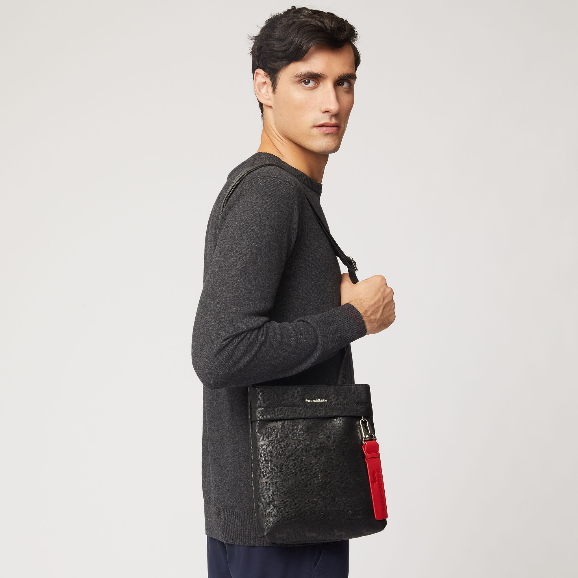 Flat Crossbody Bag, Black, large image number 3