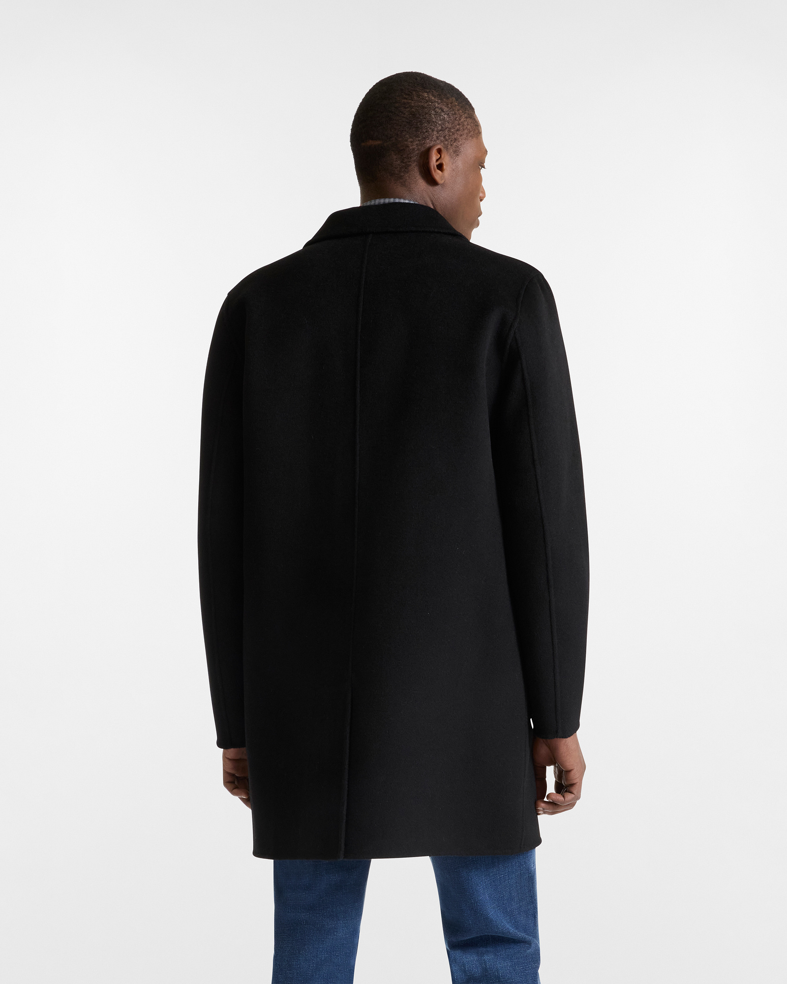 Single-Breasted Long Wool Coat