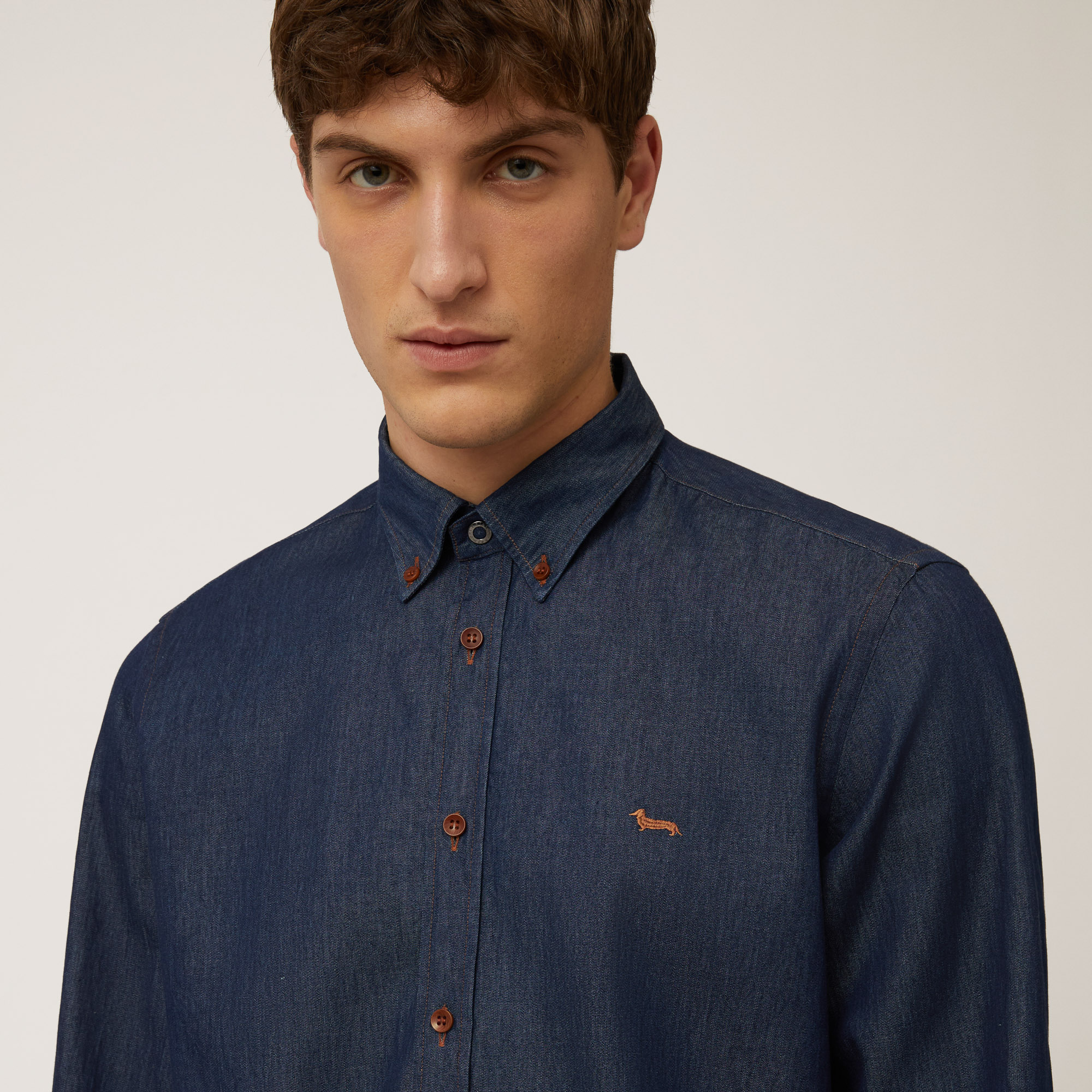Camicia Regular Con Bassotto, Blu Navy, large image number 2