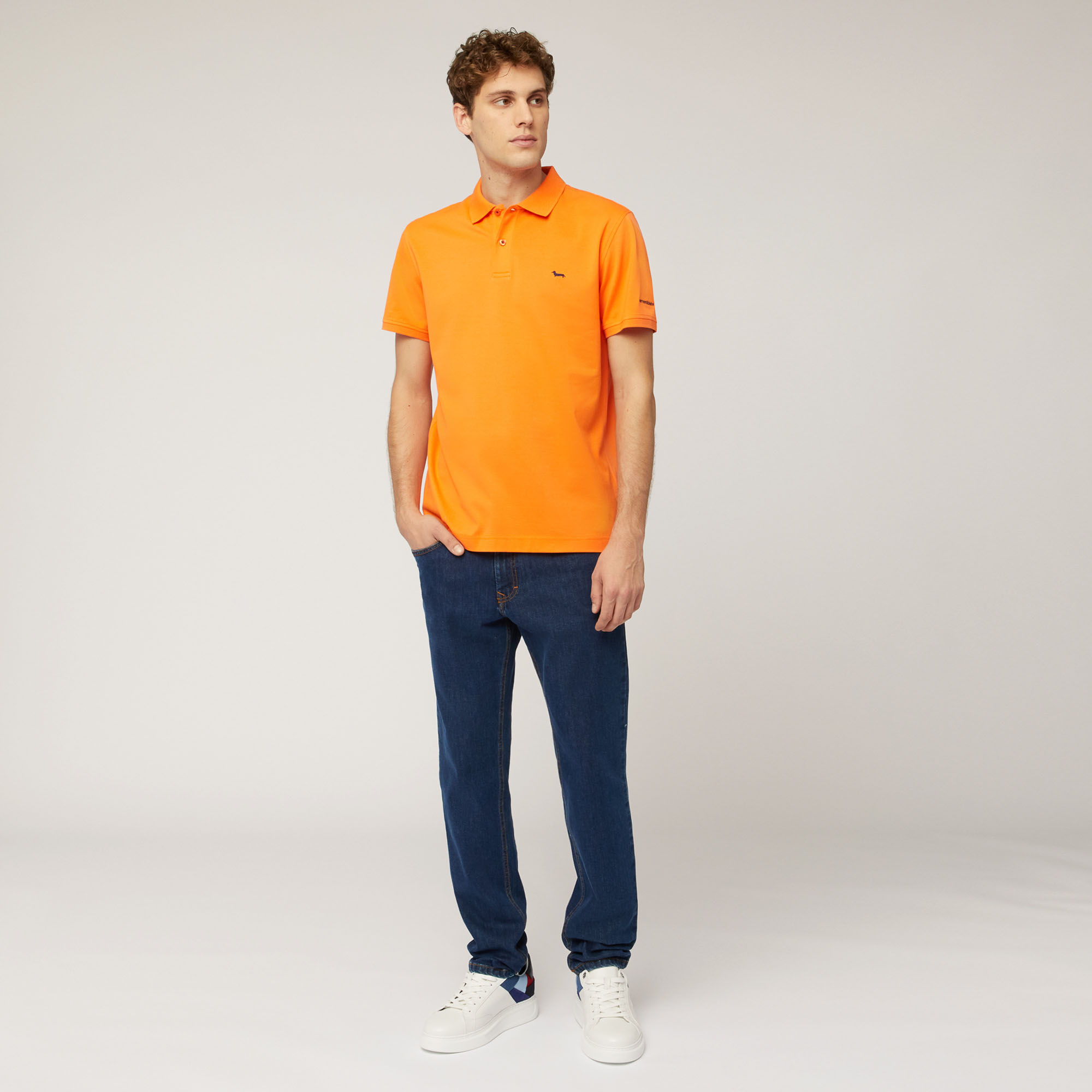Polo with Lettering and Logo, Orange, large image number 3