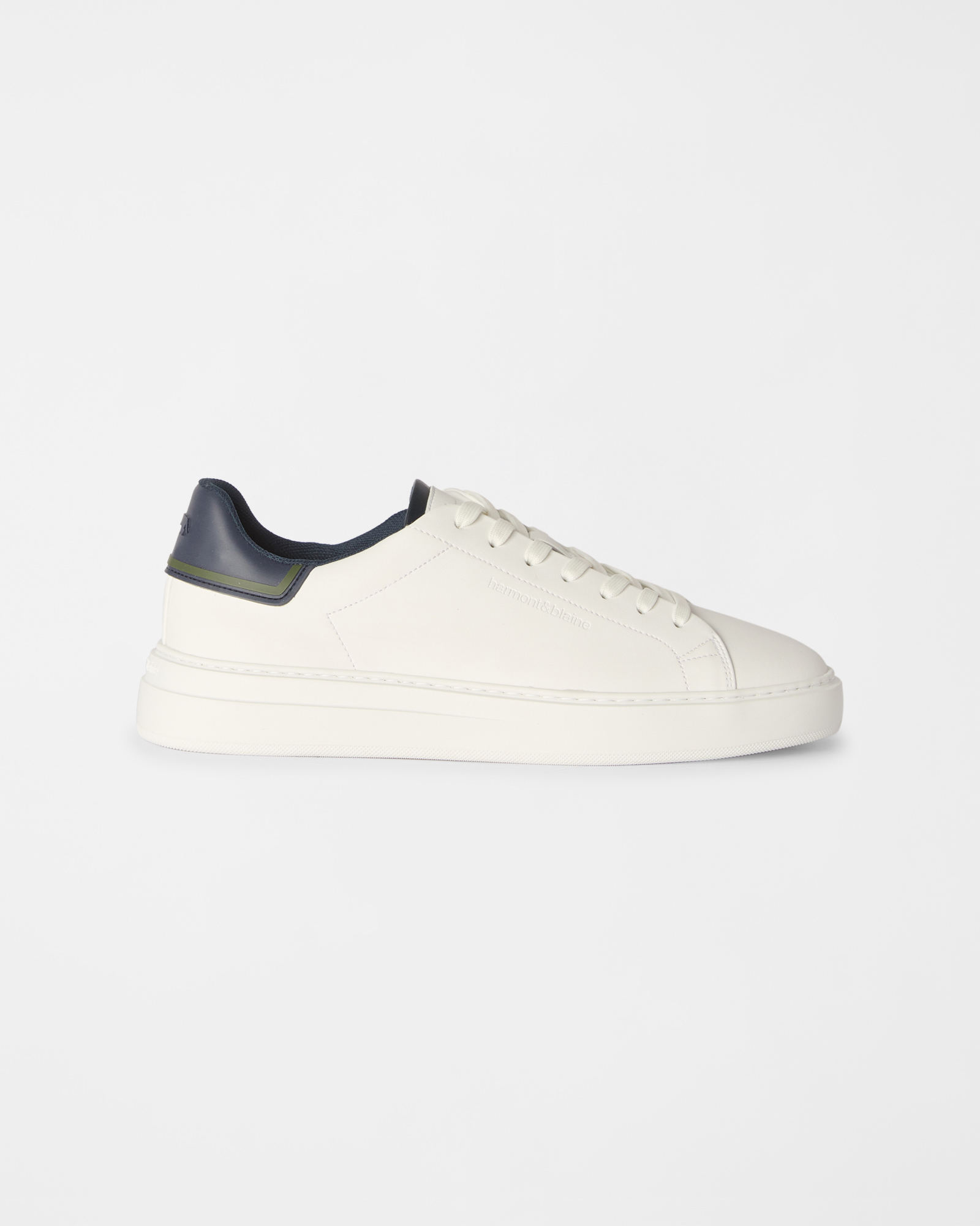 Men's blue smooth leather sneakers