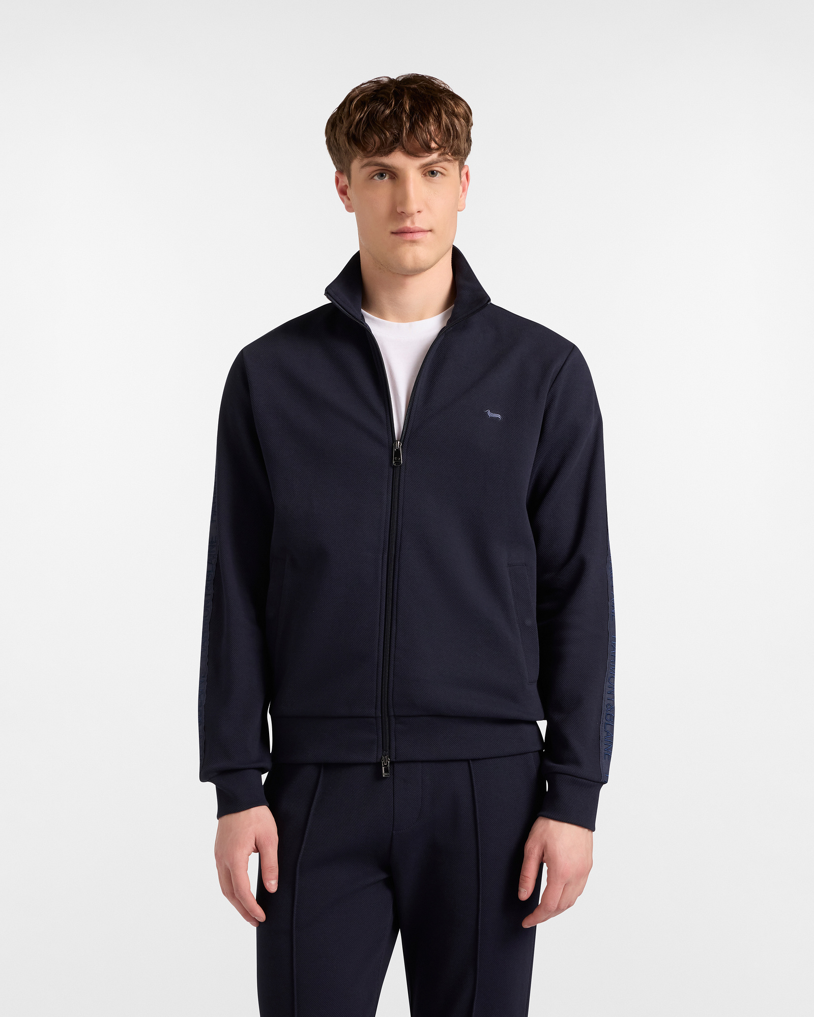 Felpa Full Zip Bande Logate