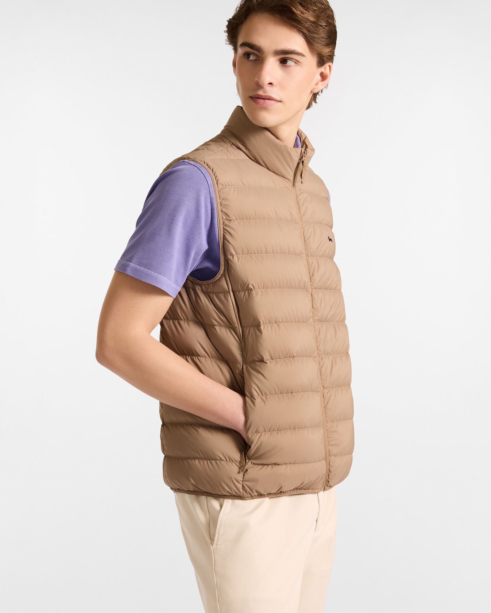 Gilet Matelassé En Duvet, Cuir, large image number 0
