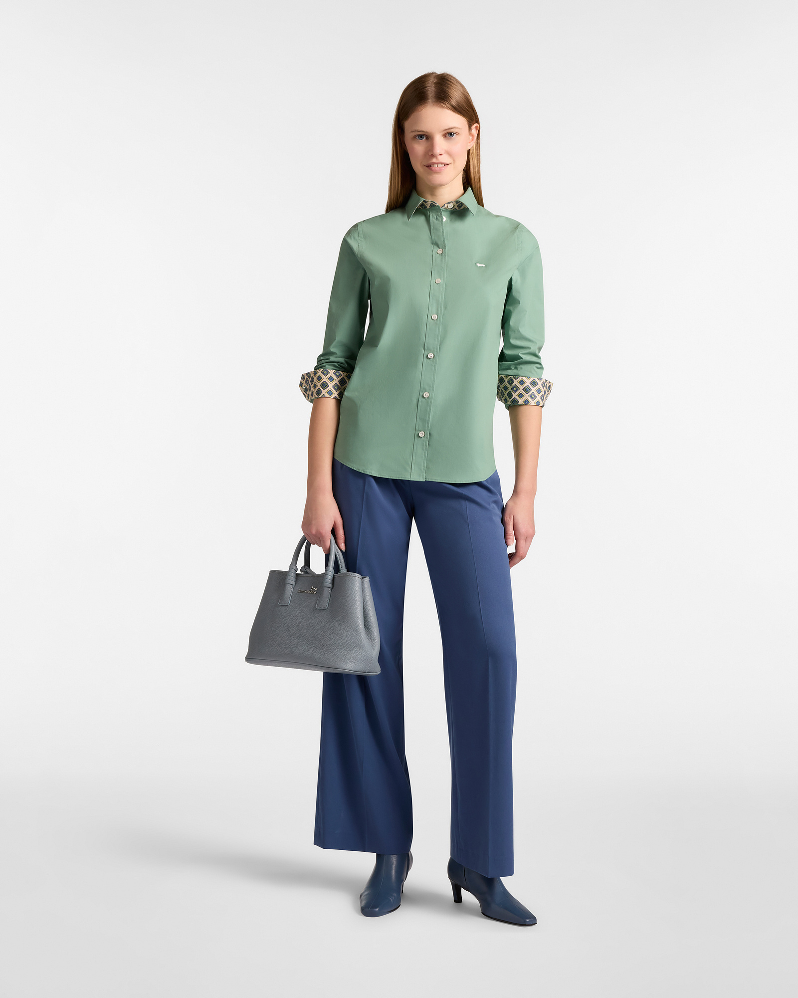 Camicia In Tela Parachute, Verde Chiaro, large image number 3