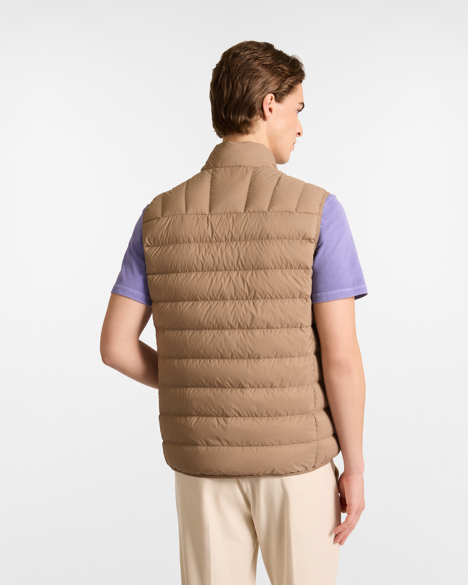 Gilet Matelassé En Duvet, Cuir, large image number 1