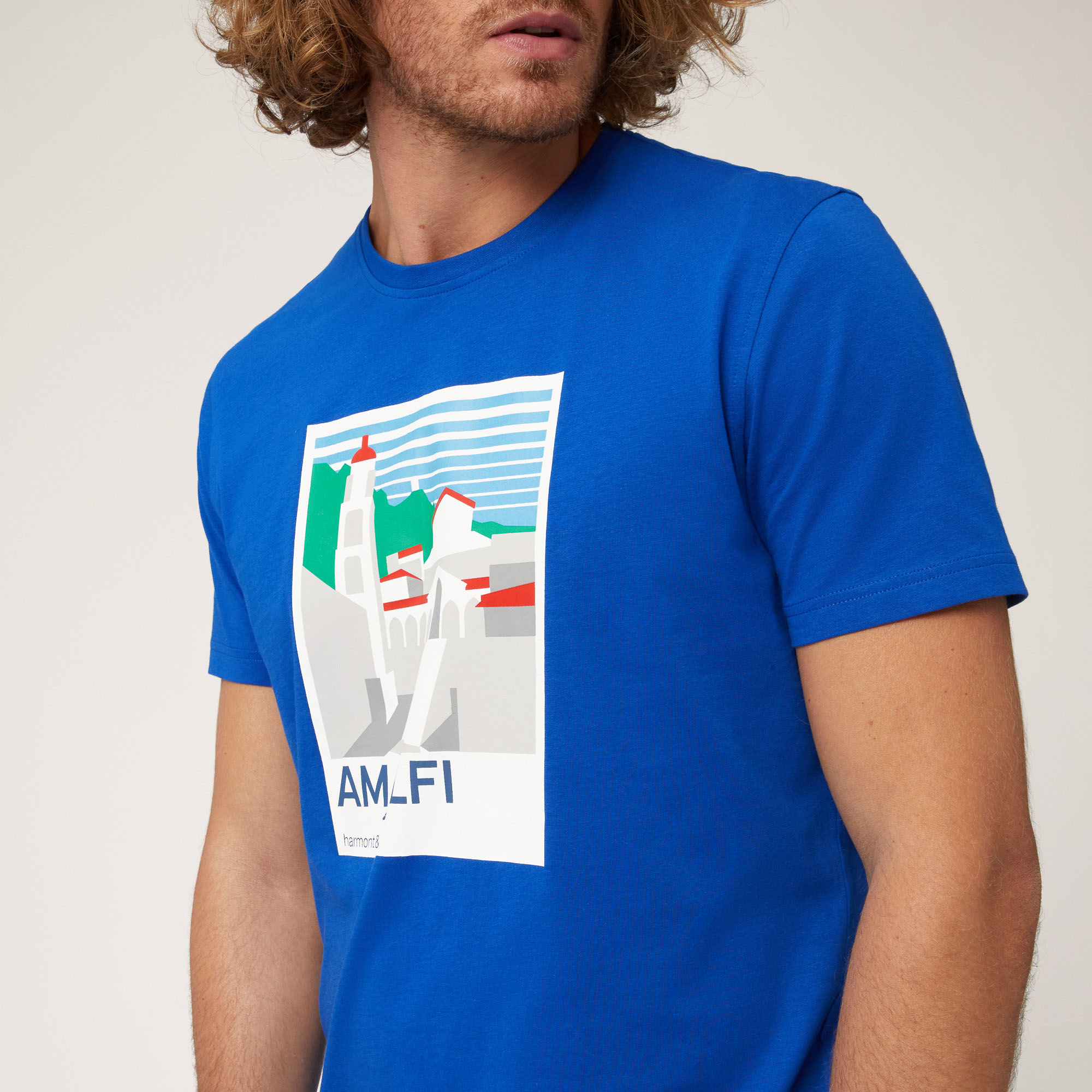 Camiseta con motivo de la costa amalfitana, Hortensia, large image number 2