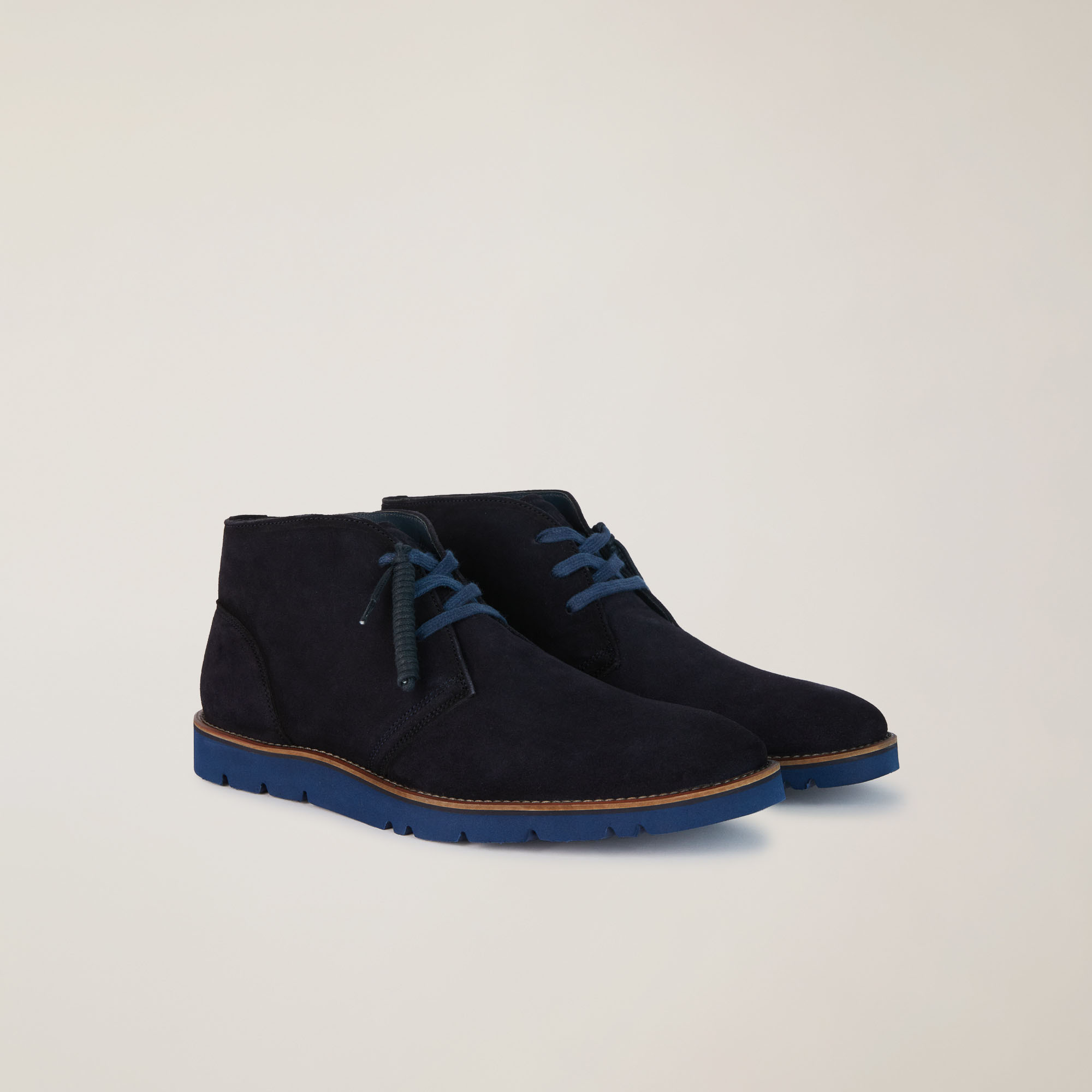 Stivaletto In Pelle Scamosciata, Light Blue, large image number 1