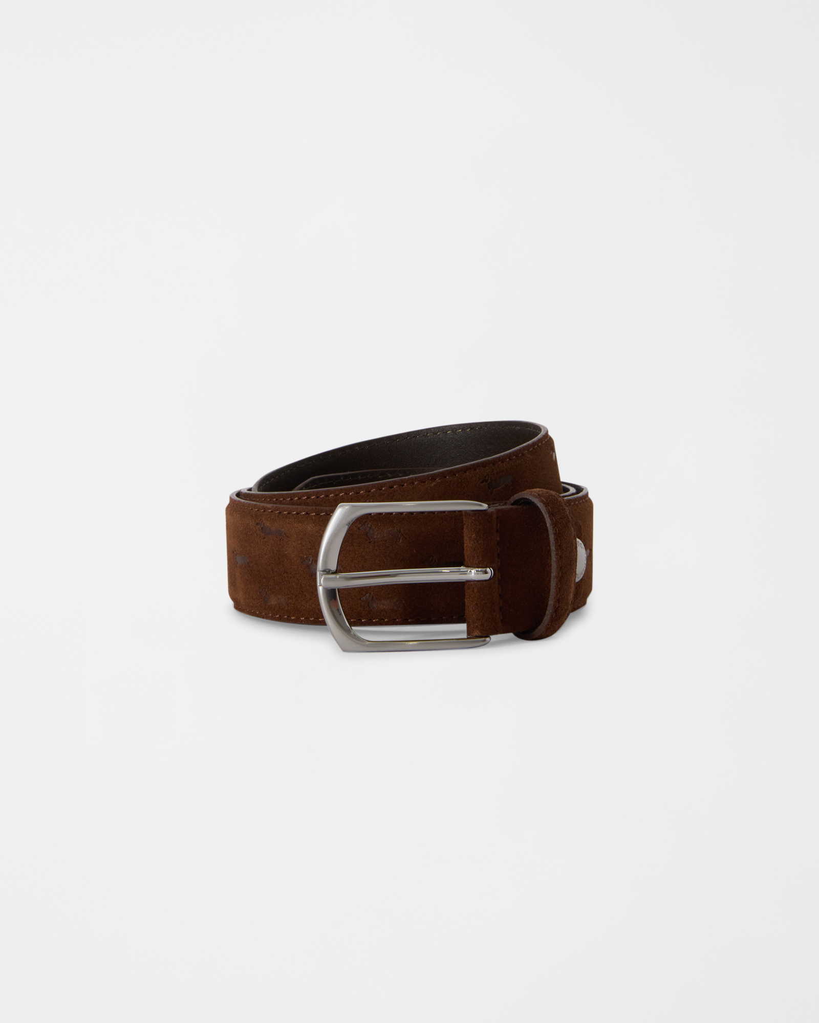 Men's beige genuine leather belt