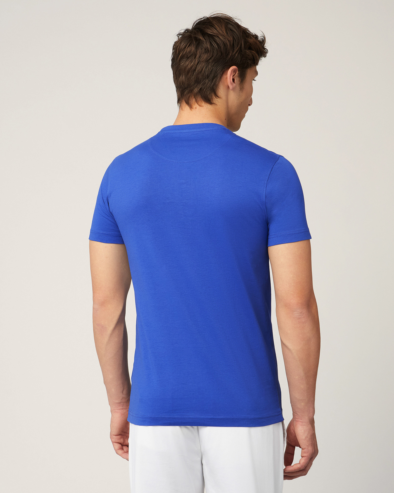 T-Shirt with Maxi Embroidery, Electric Blue, large image number 1