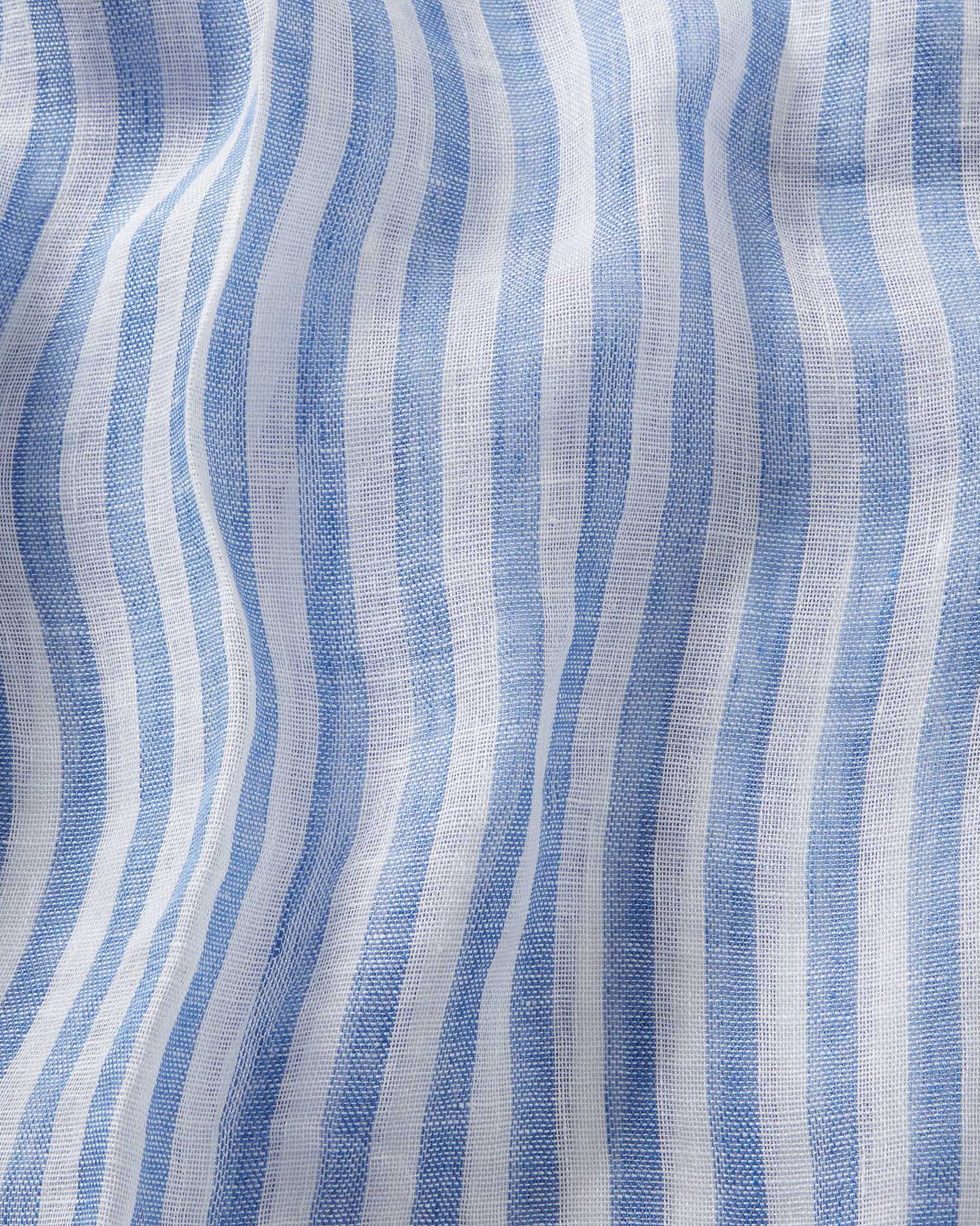Sorbet Striped Linen Scarf, Light Blue, large image number 1