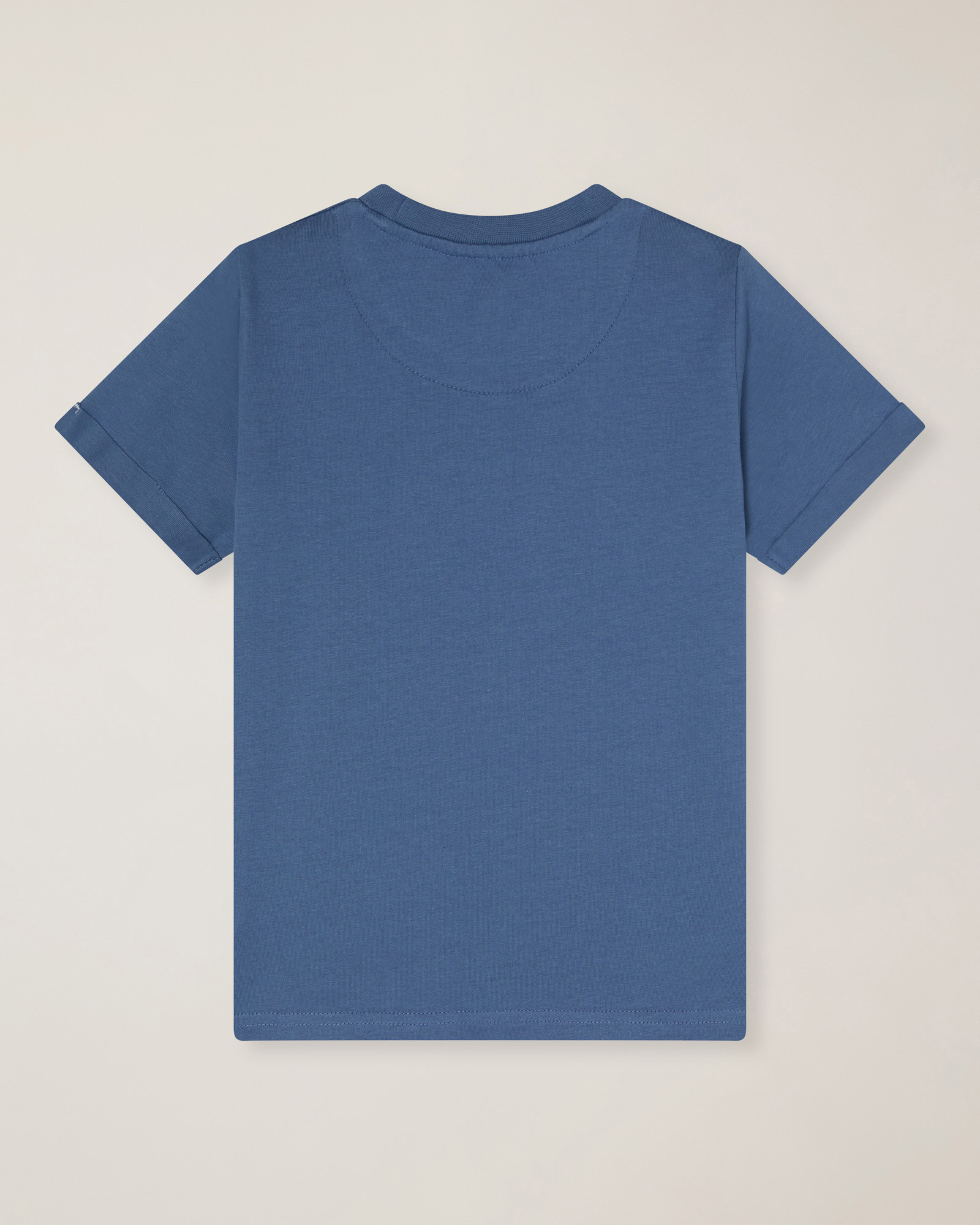Camiseta de algodón con logotipo estampado, Azul Indigo, large image number 1