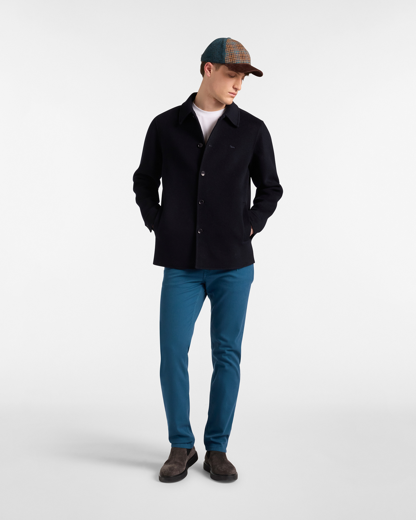 Wool Overshirt, Navy Blue, large image number 3