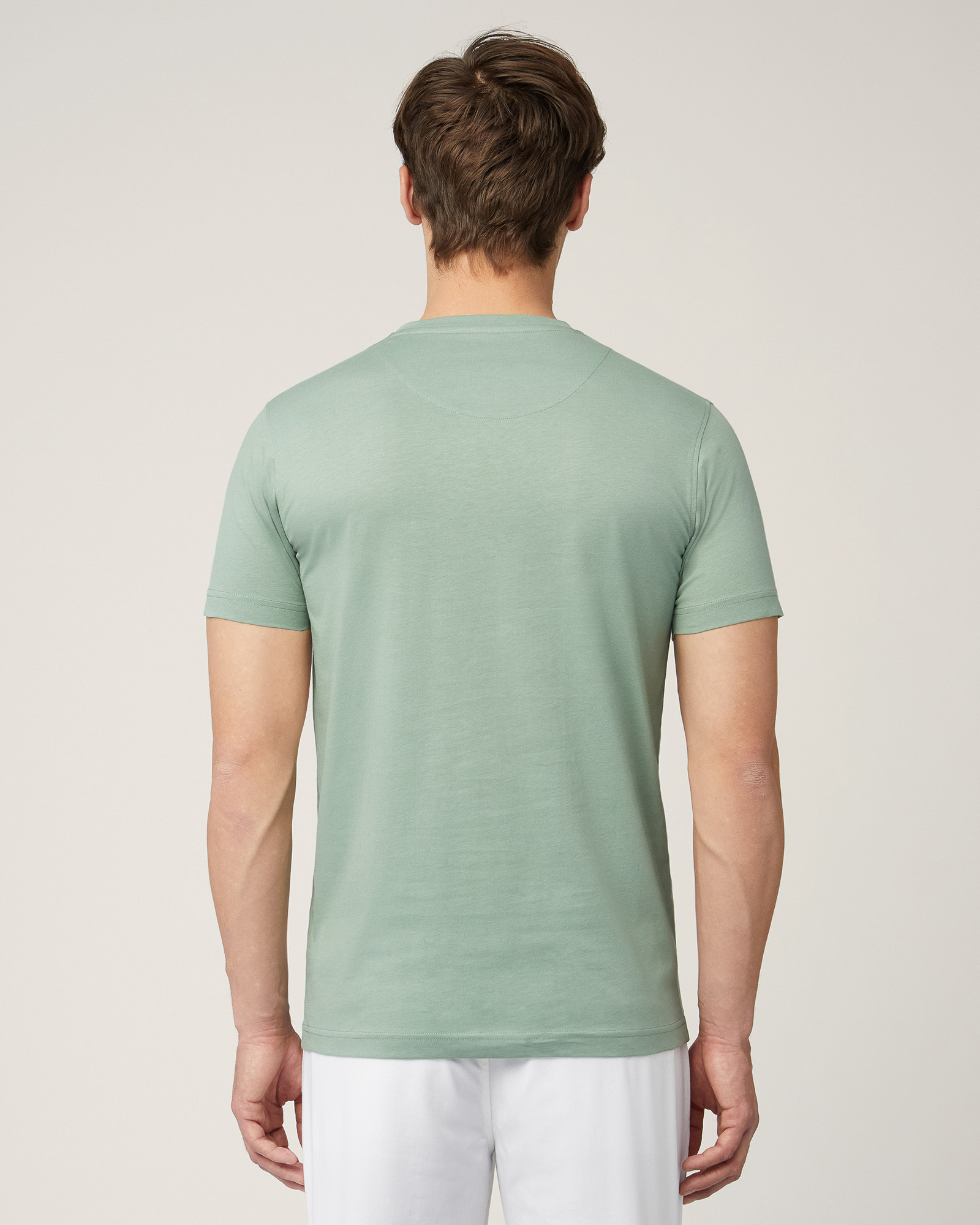 T-Shirt with Monogram, Moss Green, large image number 1