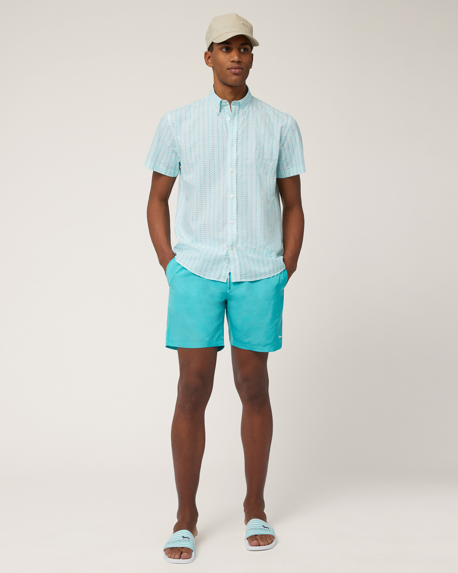 Acqua Club Cotton Shirt, Turquoise, large image number 3
