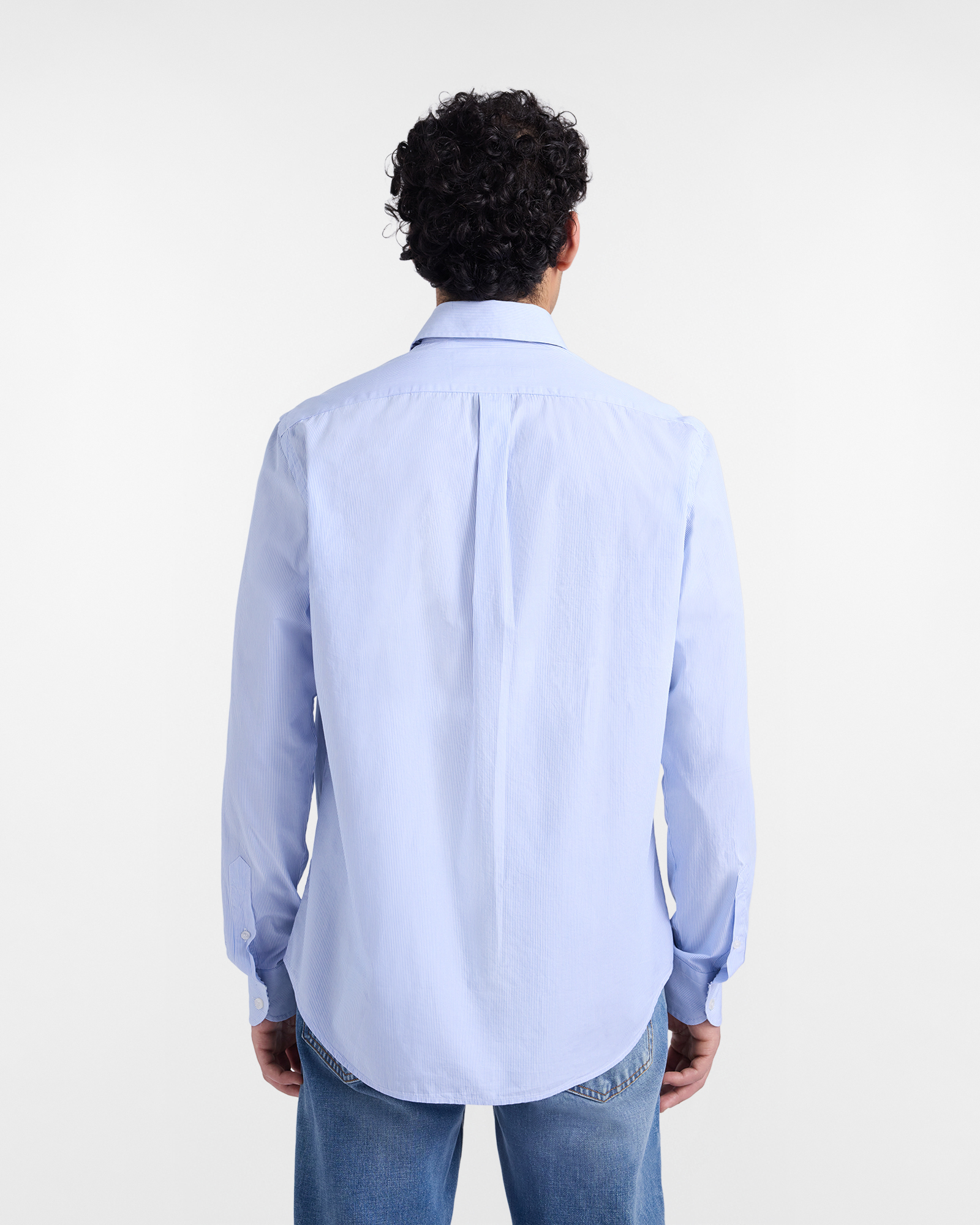 Regular-fit micro-stripe shirt, Celeste, large image number 2