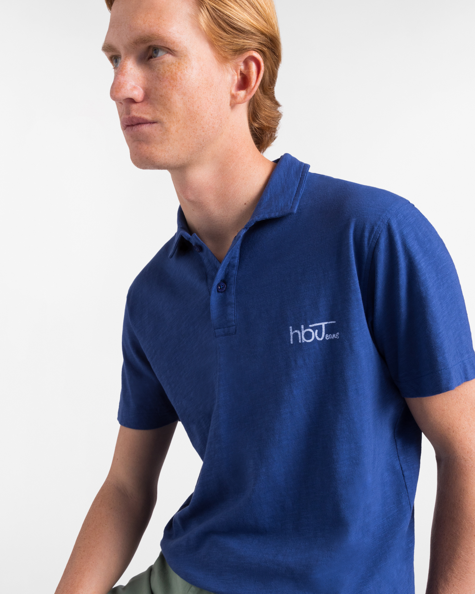 Polo uomo regular fit tinta unita collo classico, Blu chiaro, large image number 2