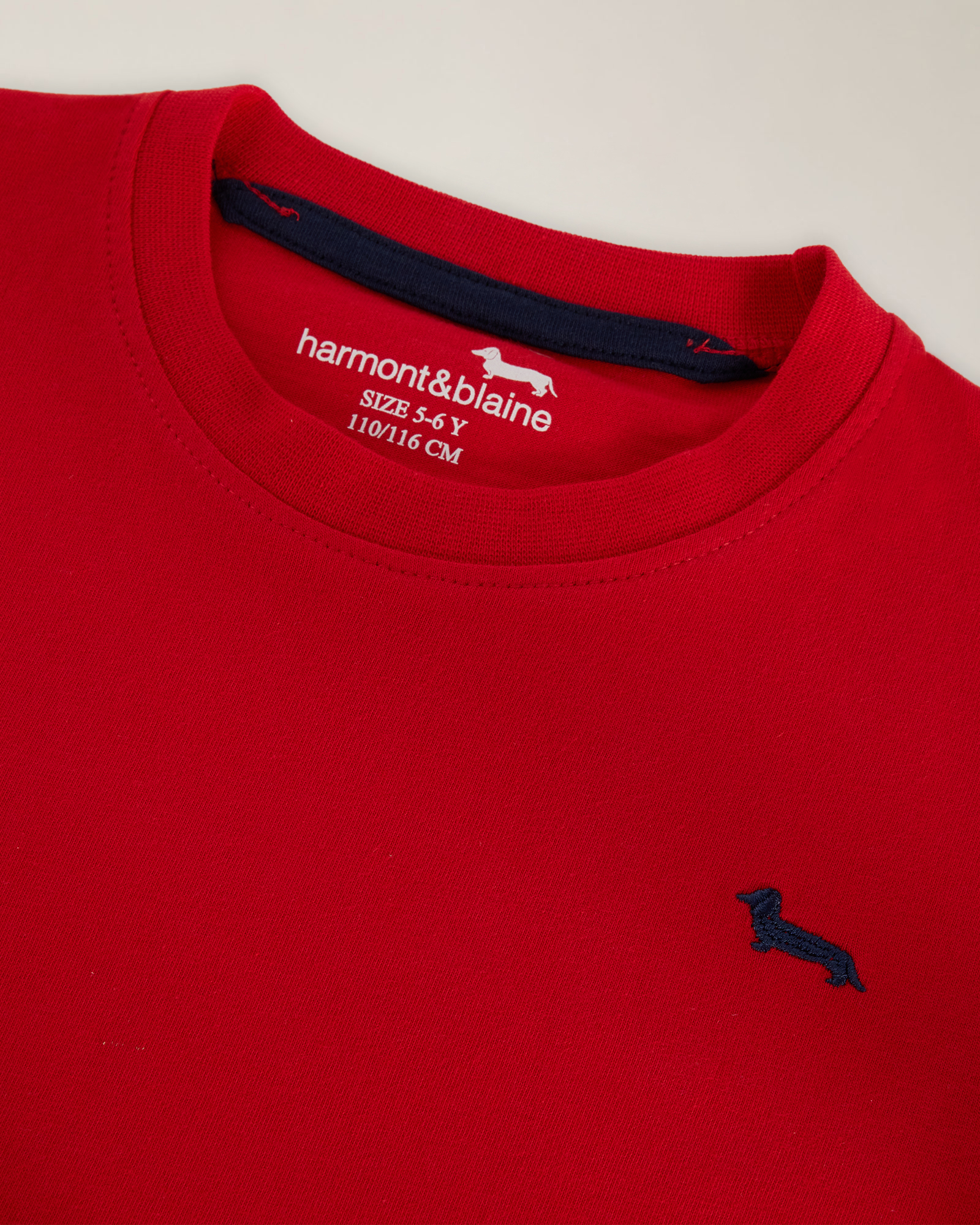 T-shirt jersey mezza manica ricamo logo, Rosso, large image number 2