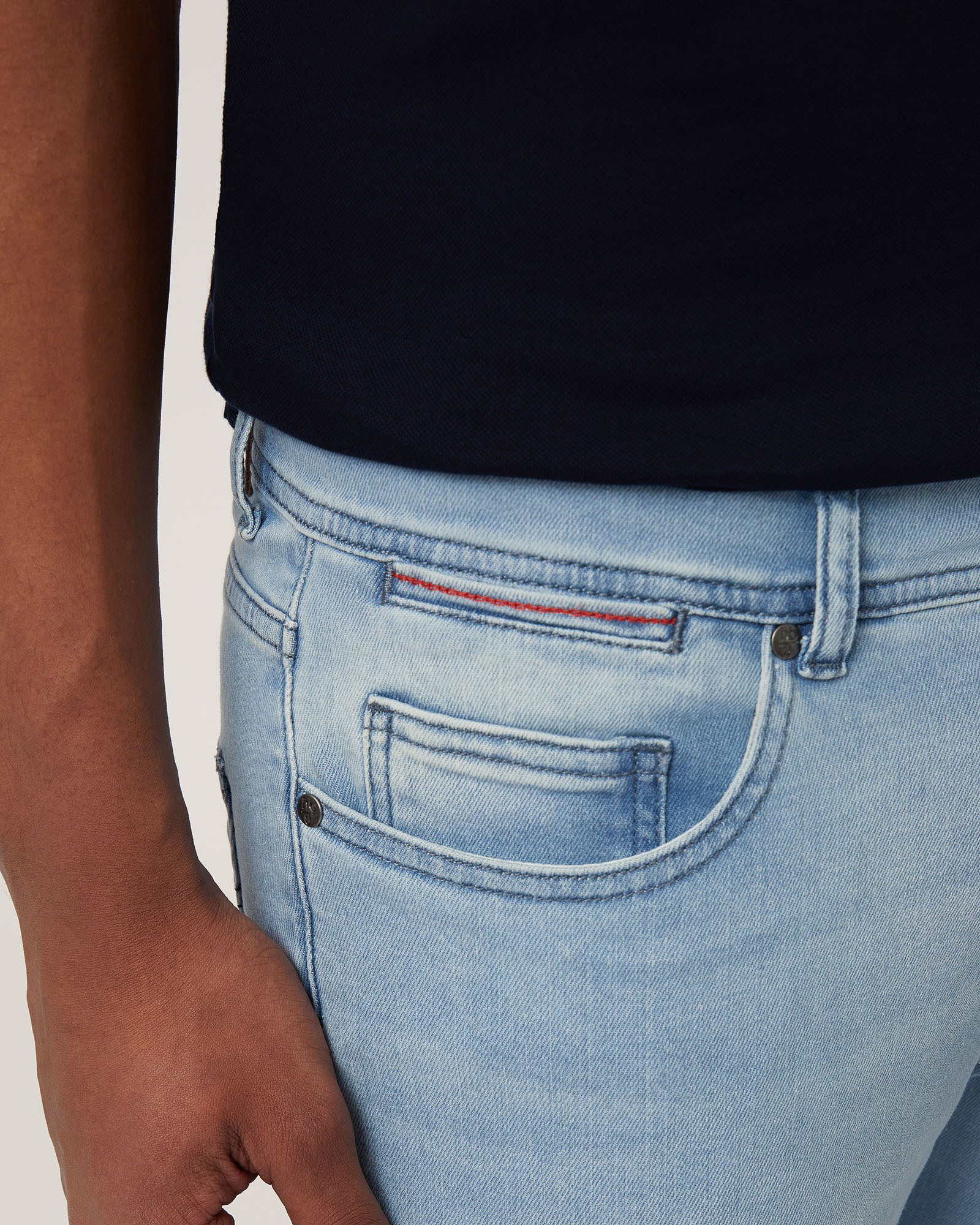 Slim Five-Pocket Denim Pants, Denim Blue, large image number 2
