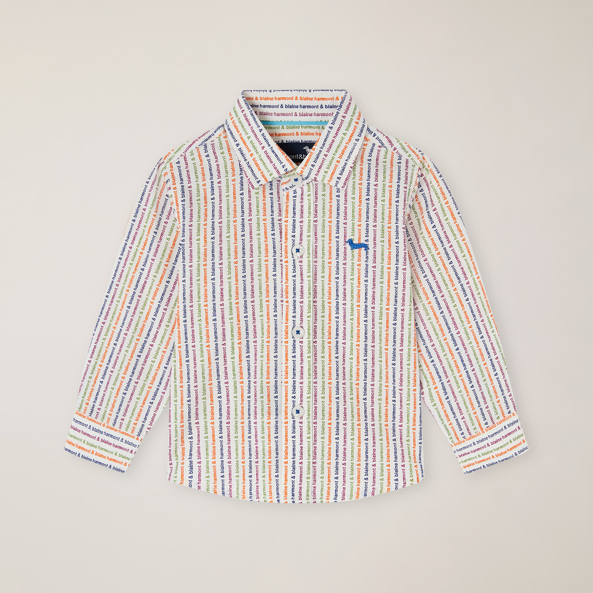Shirt with multicolor logo print, Multicolor, large image number 0