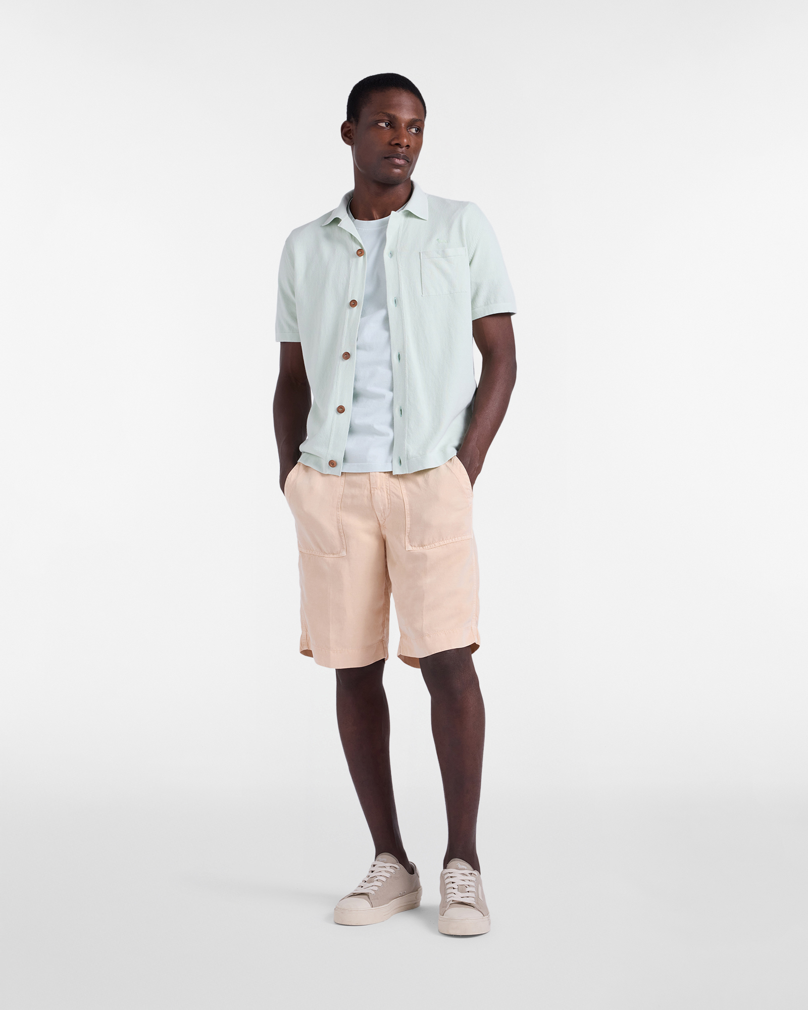 Men's Earth Dye capsule knit shirt, Green, large image number 3