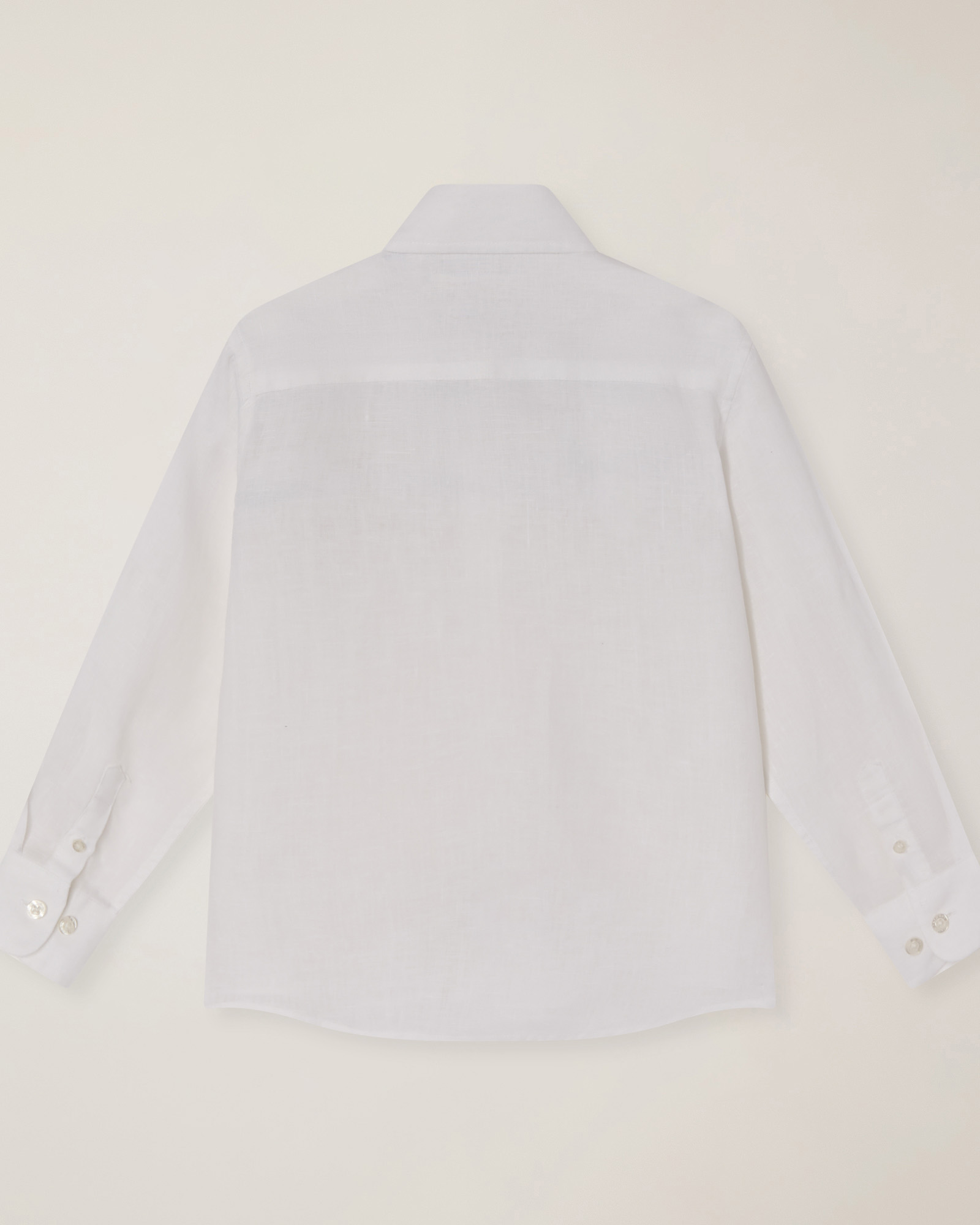 Linen shirt with contrasting bands , White, large image number 1