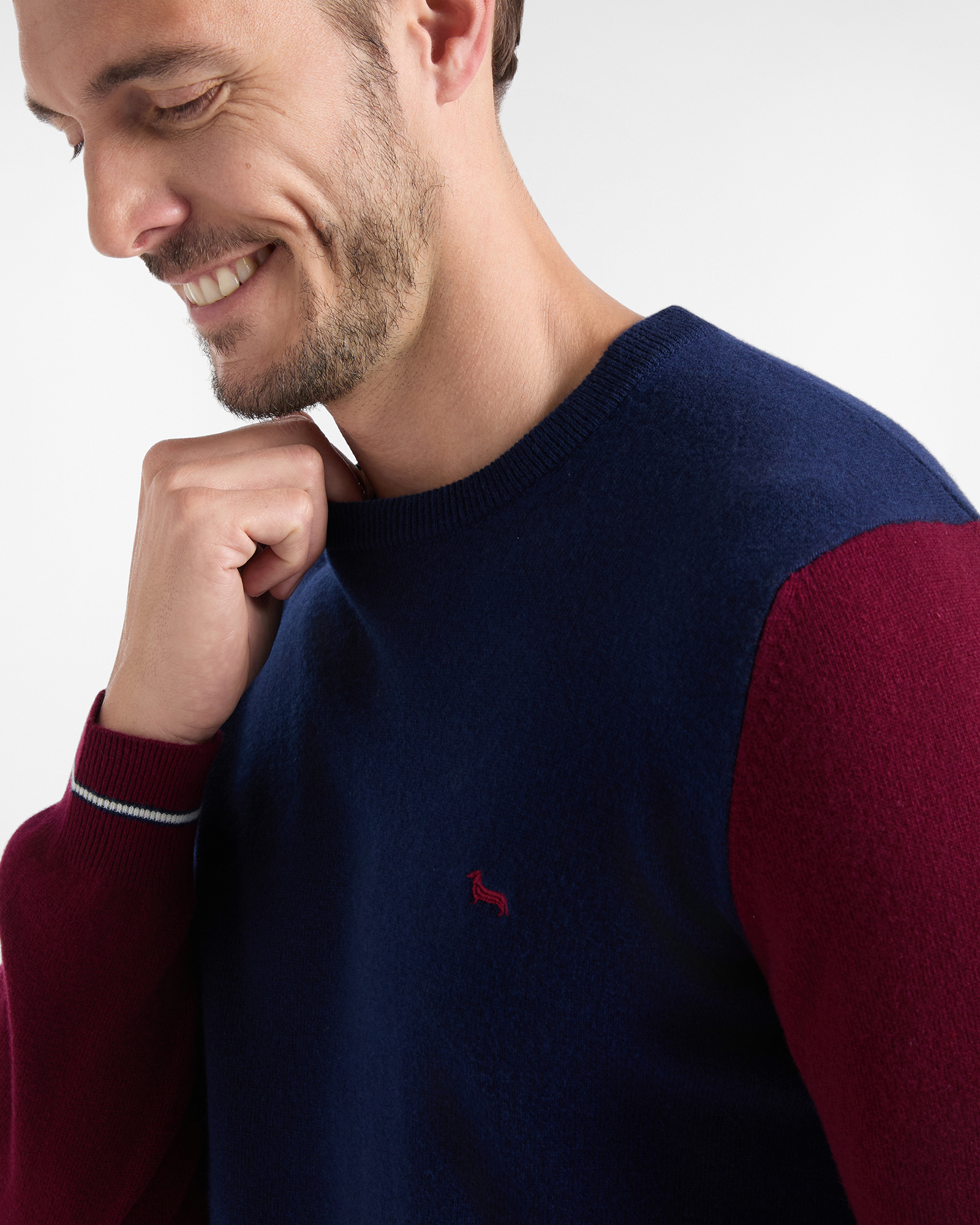Men's regular fit sweater in a  cashmere blend, SPORT BLUE, large image number 2