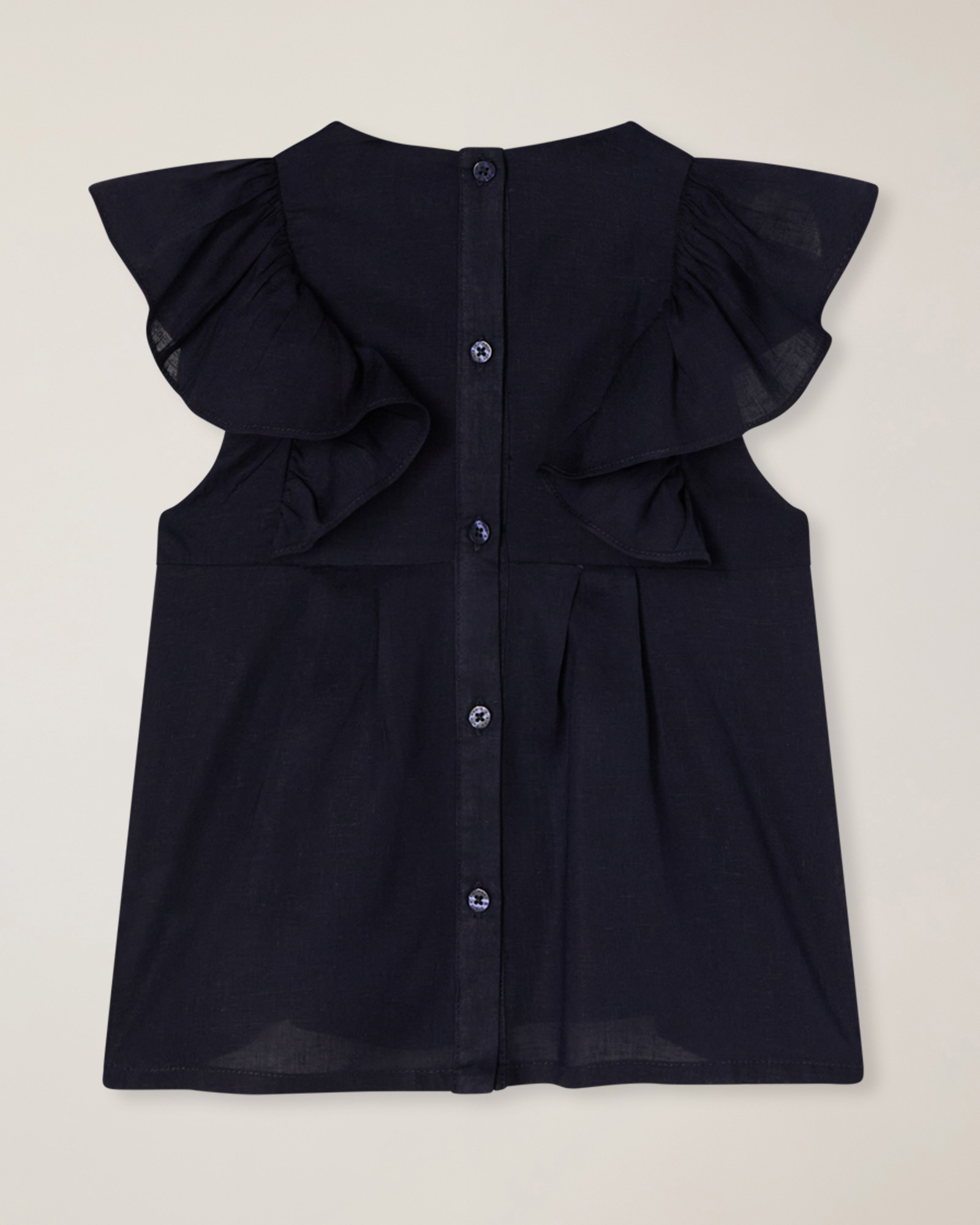 Camicia con rouches e applicazione logo