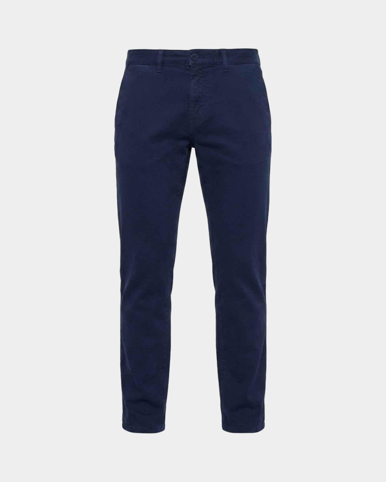 Pantal&oacute;n para hombre de 5 bolsillos en algod&oacute;n el&aacute;stico  Narrow Fit Made in Italy, AZUL MARINO, large