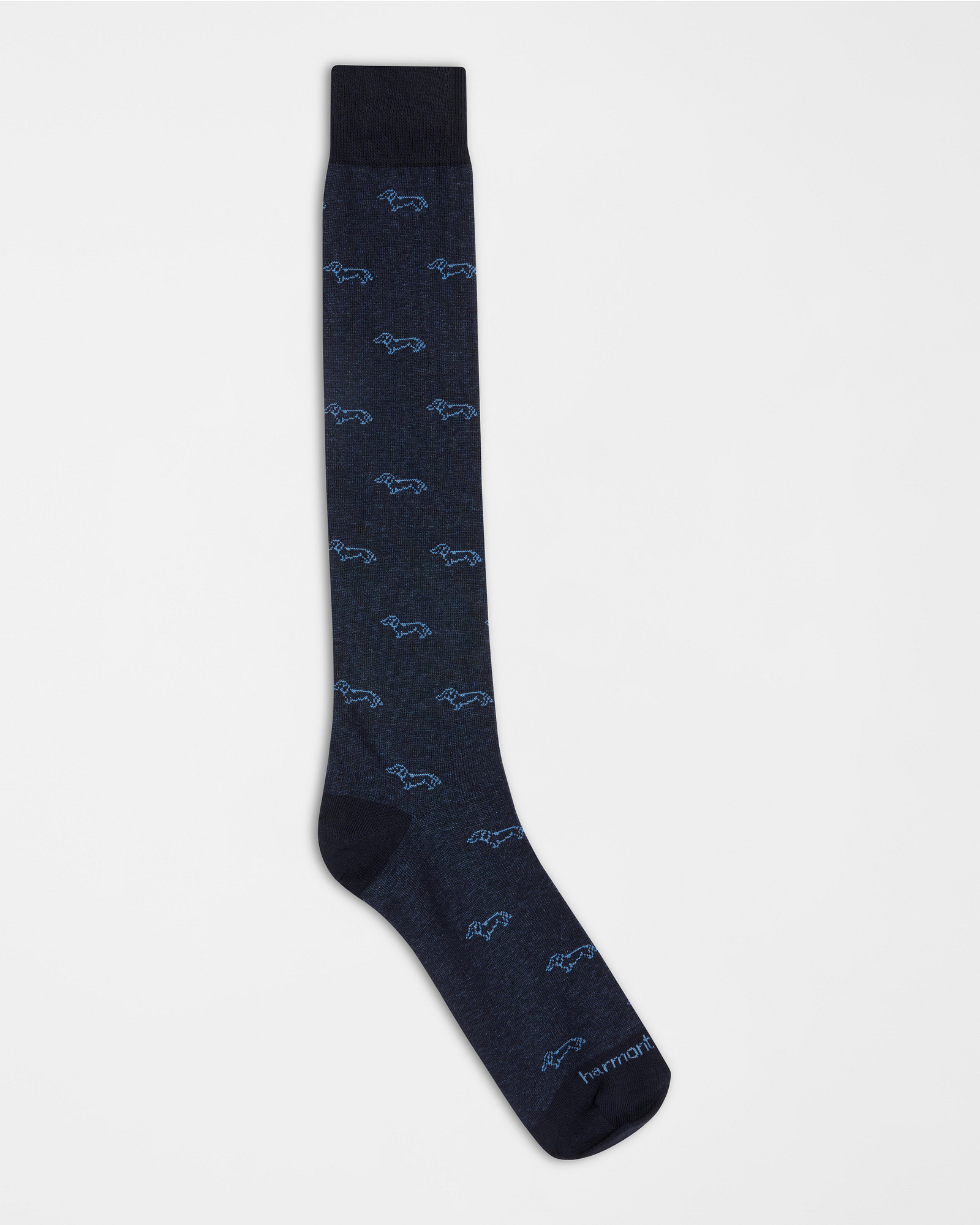 Calcetines Largos con Perro Salchicha All Over, Azul Navy, large image number 0