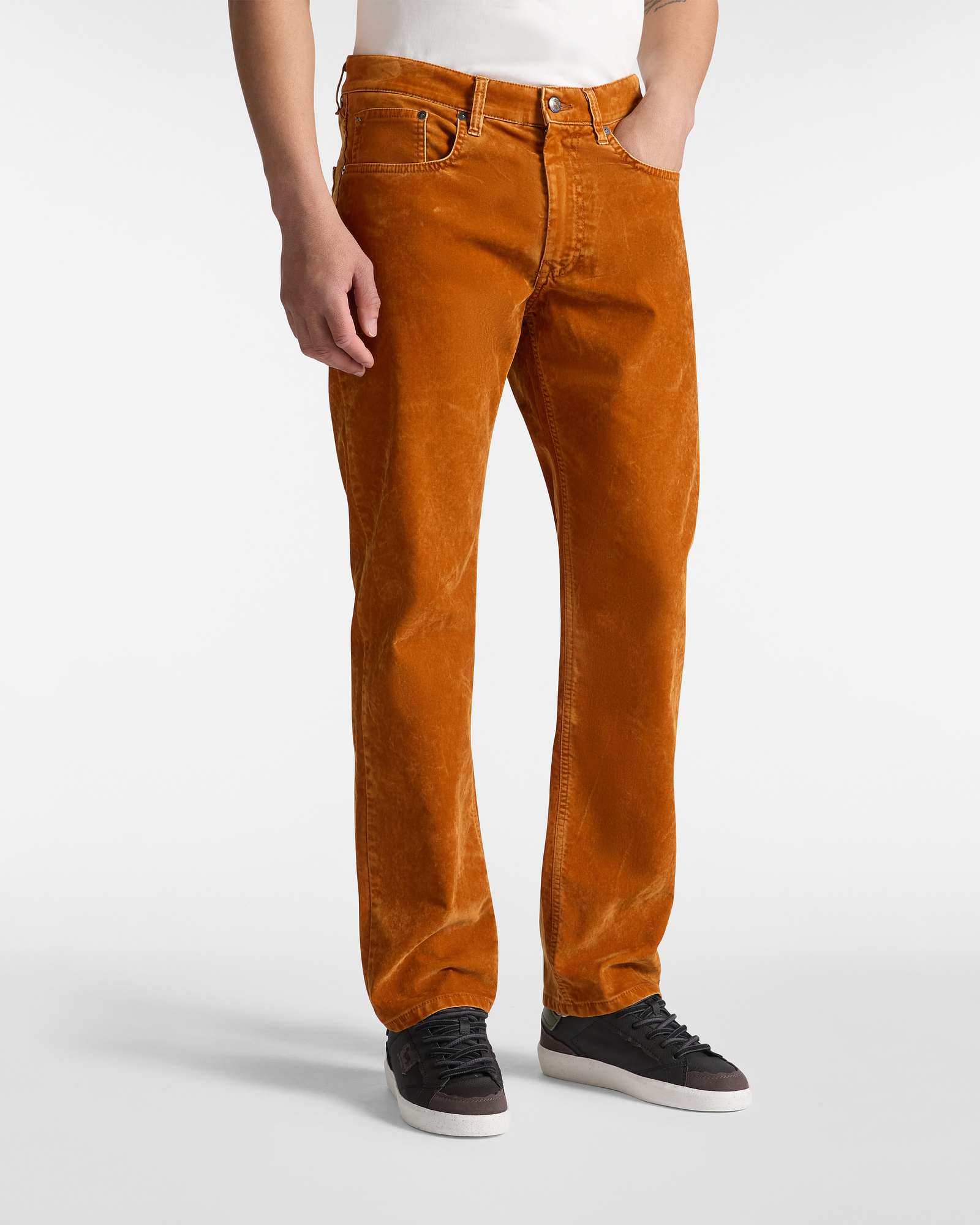 Pantalones de 5 Bolsillos Regular Fit, Amarillo Curry, large