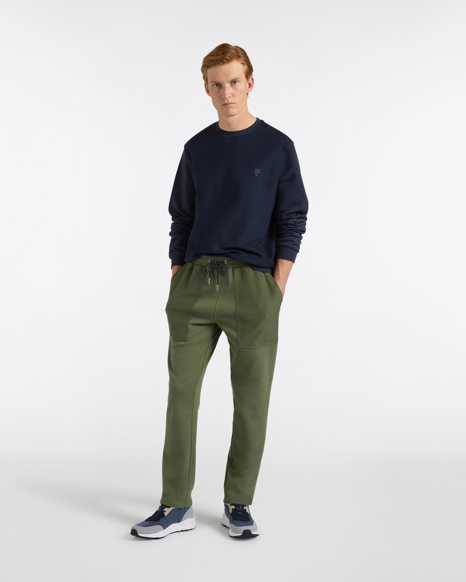 Pantaloni Sportivi Uomo con Tasche, Verde militare, large image number 3