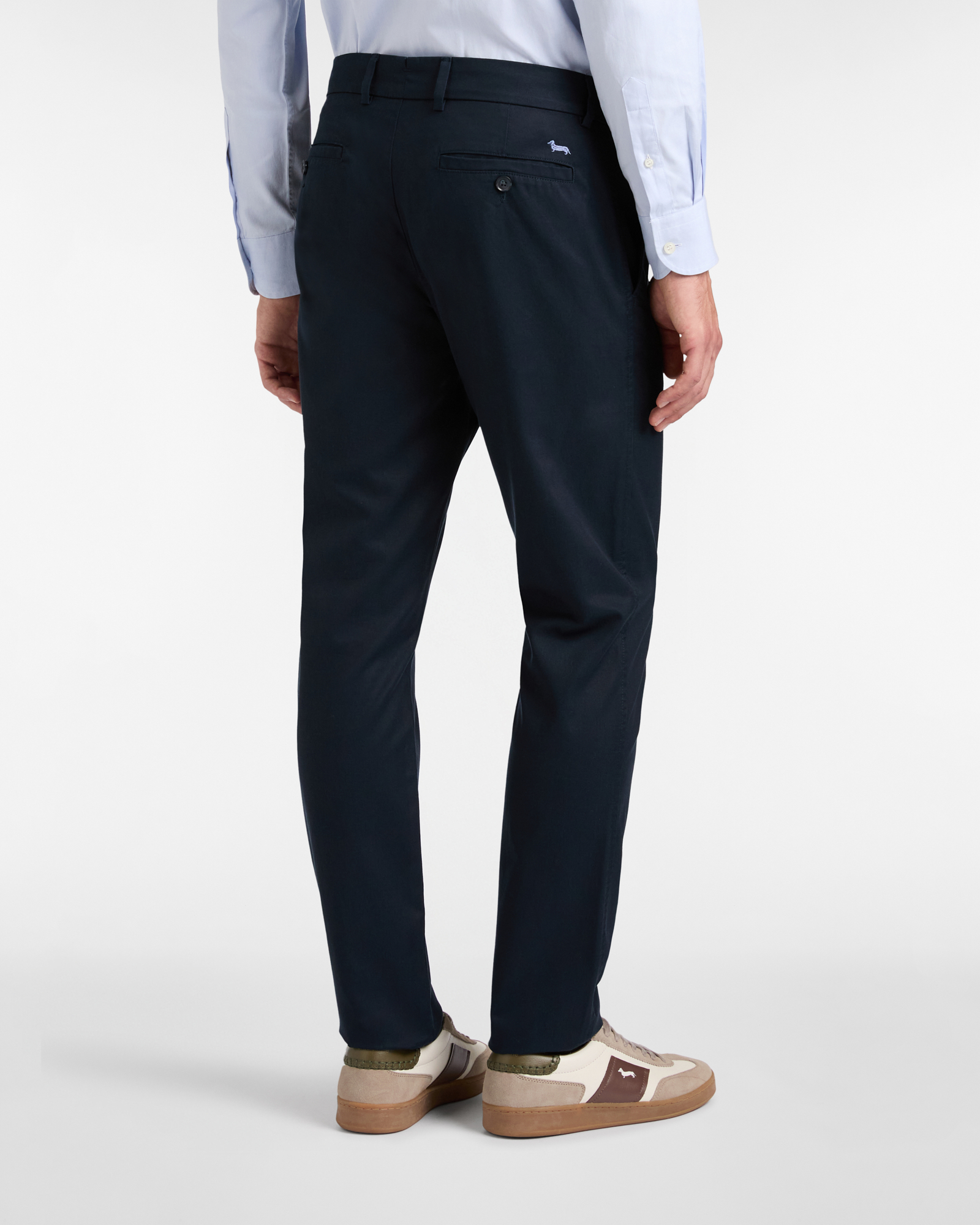 Chino Trousers in Gabardine, Navy Blue, large image number 1