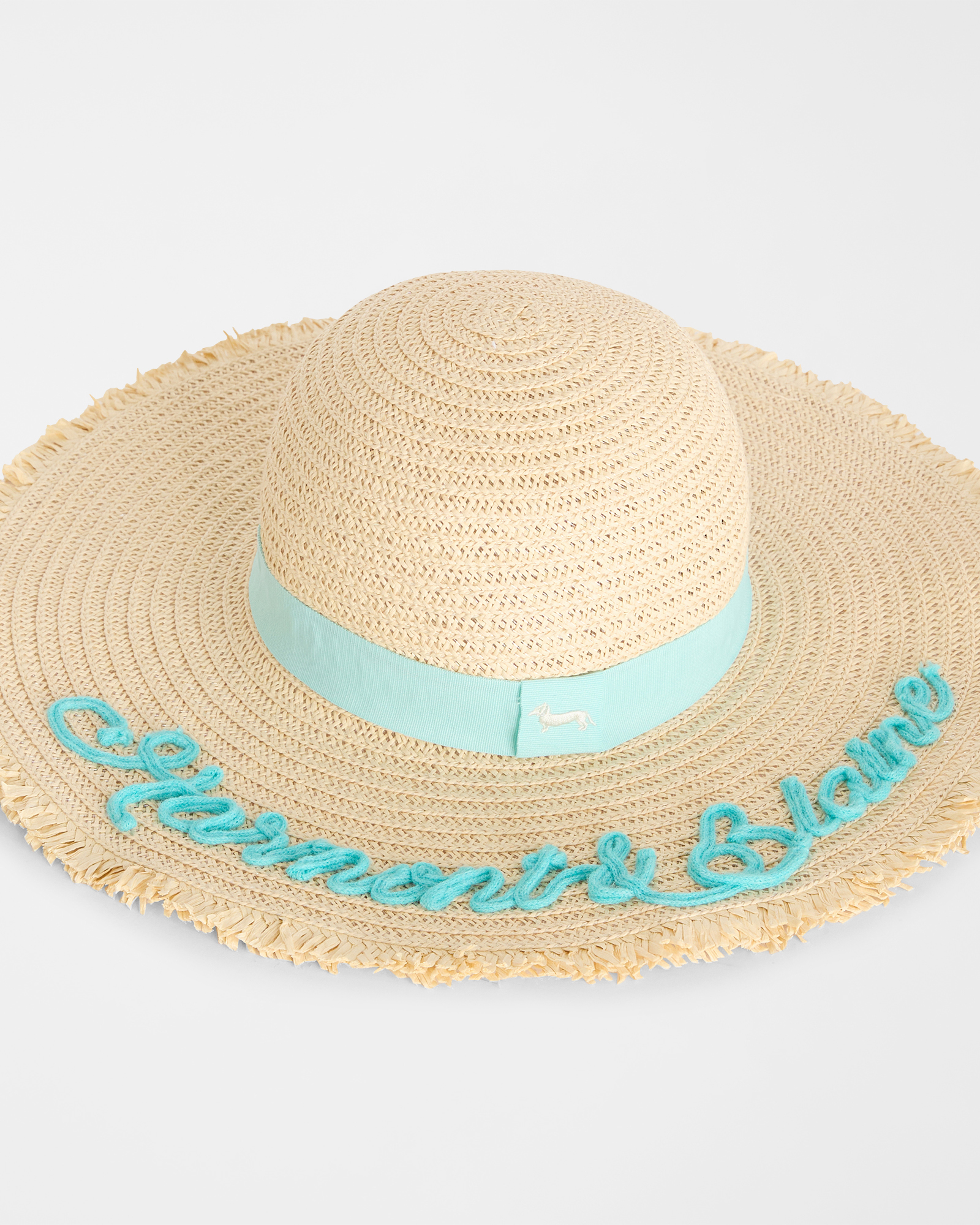 Chapeau de paille avec logo brod&eacute;