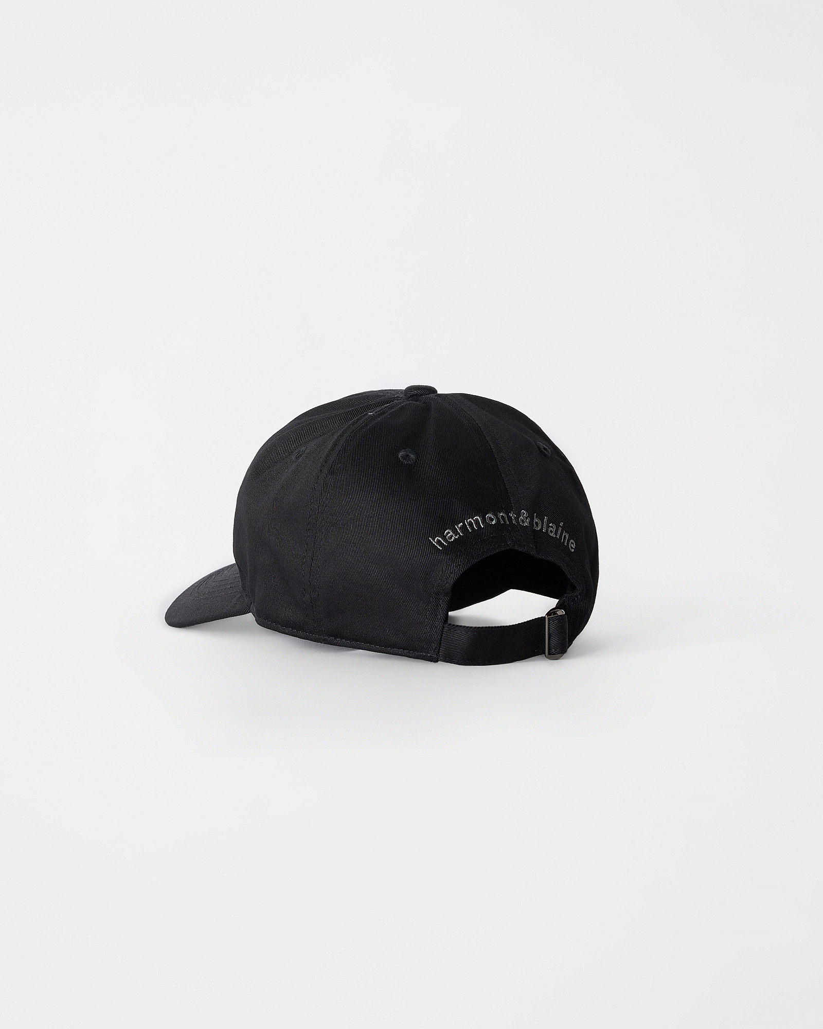 Cappello baseball da uomo in twill di cotone con bassotto ricamato, NERO, large