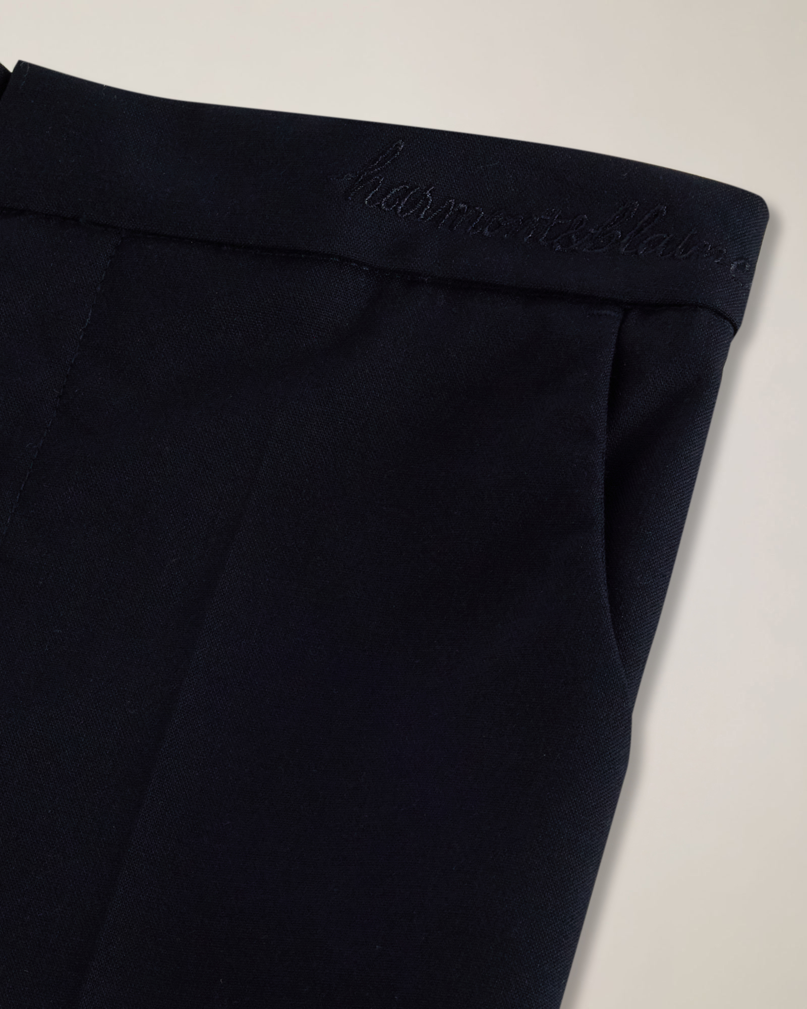 Palazzo cropped trousers with tone-on-tone logo embroidery, Blue, large image number 2