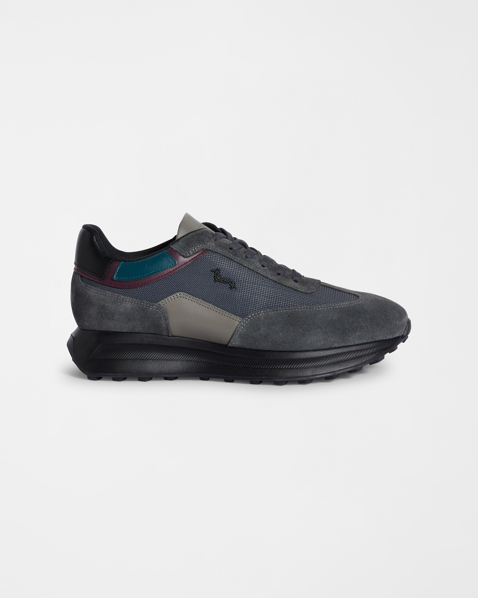 Sneakers in Fabric and Suede, Gray, large image number 0