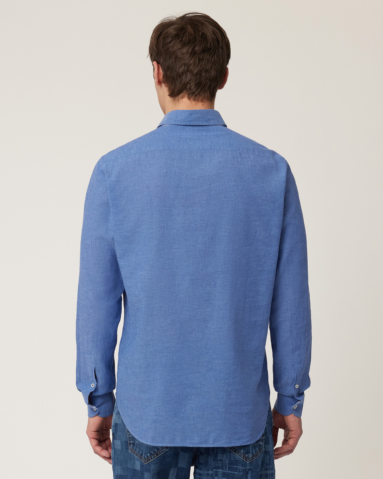 Long-Sleeved Shirt-Style Polo, Dark Lavender, large image number 1