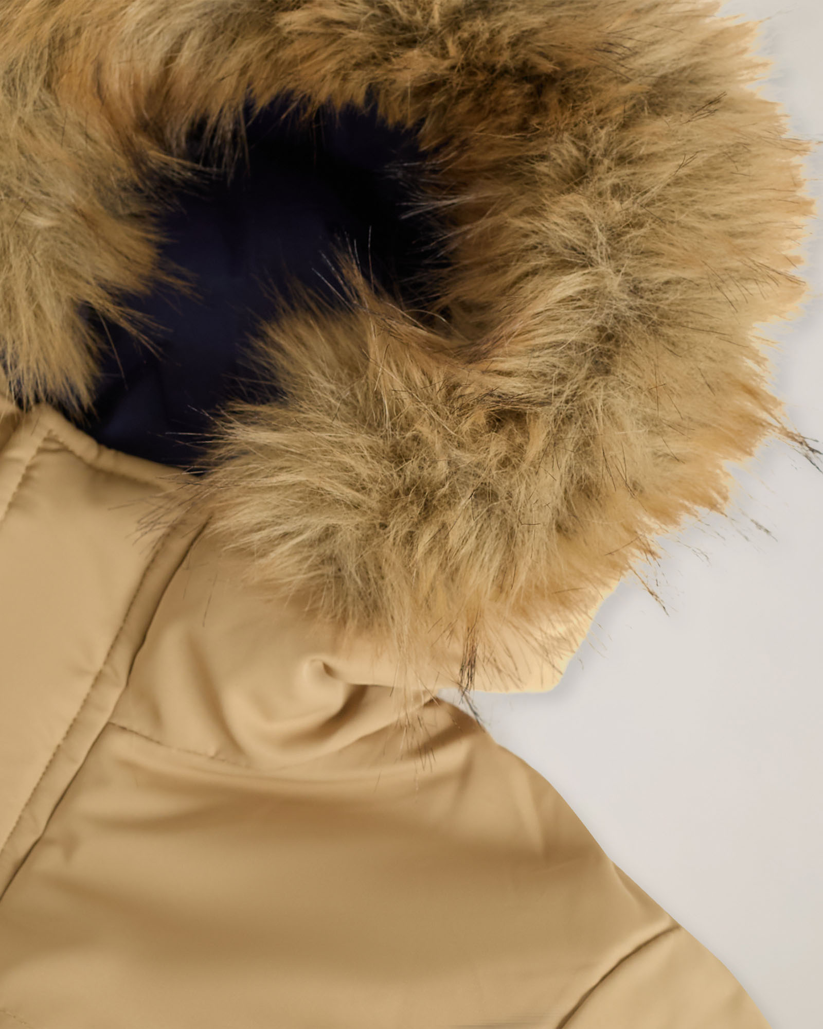 Hooded parka with fur trim, Brown/Red, large image number 2