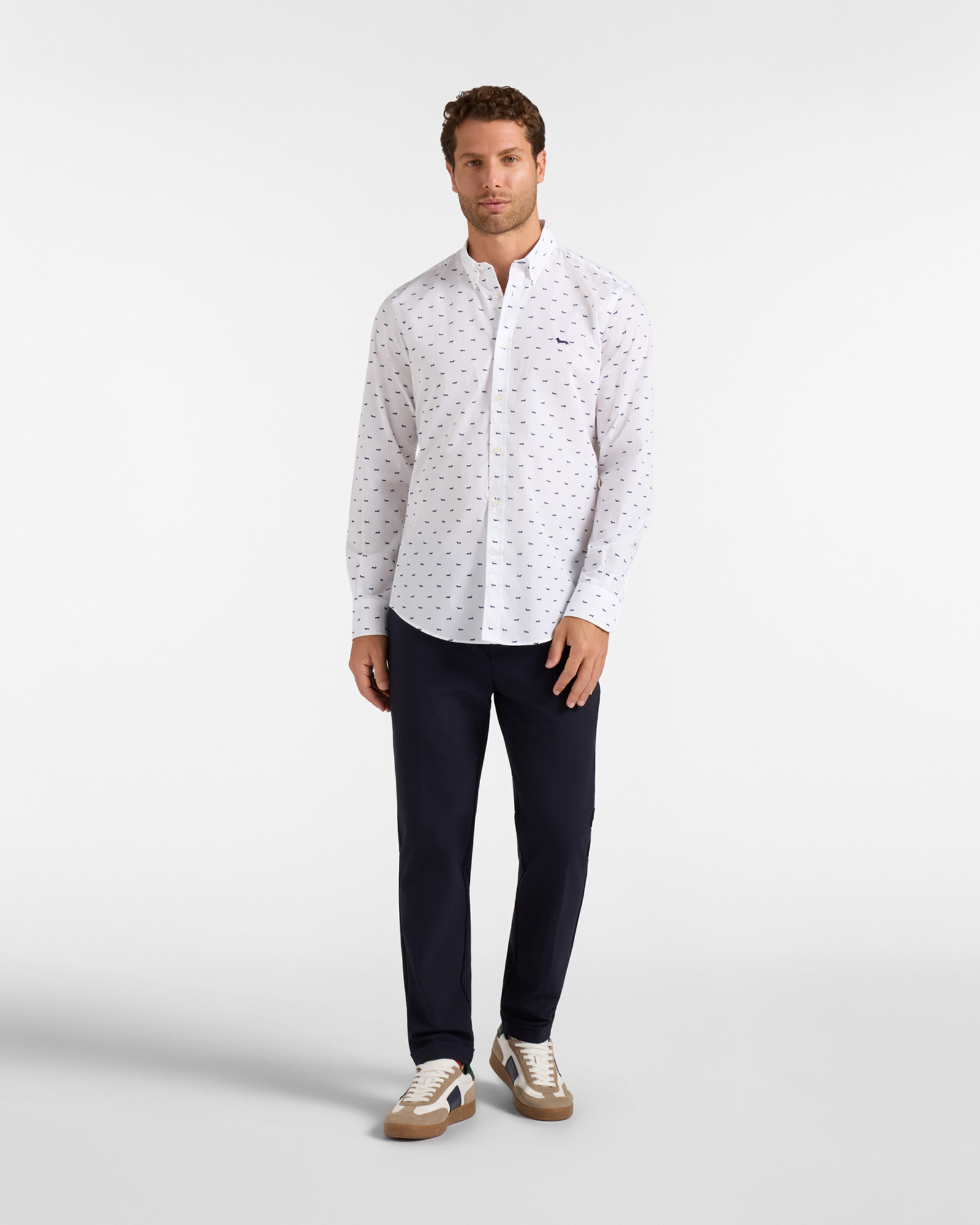 ALL-OVER DACHSHUND PRINT SHIRT, NAVY BLUE, large image number 3