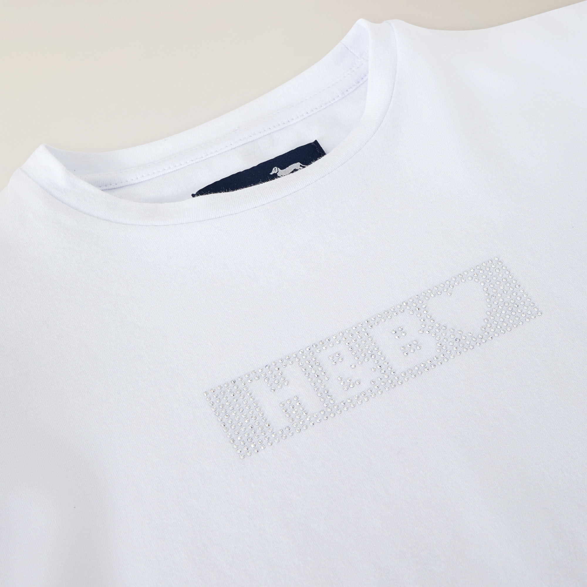 Jersey t-shirt with poplin sleeves, White, large image number 2