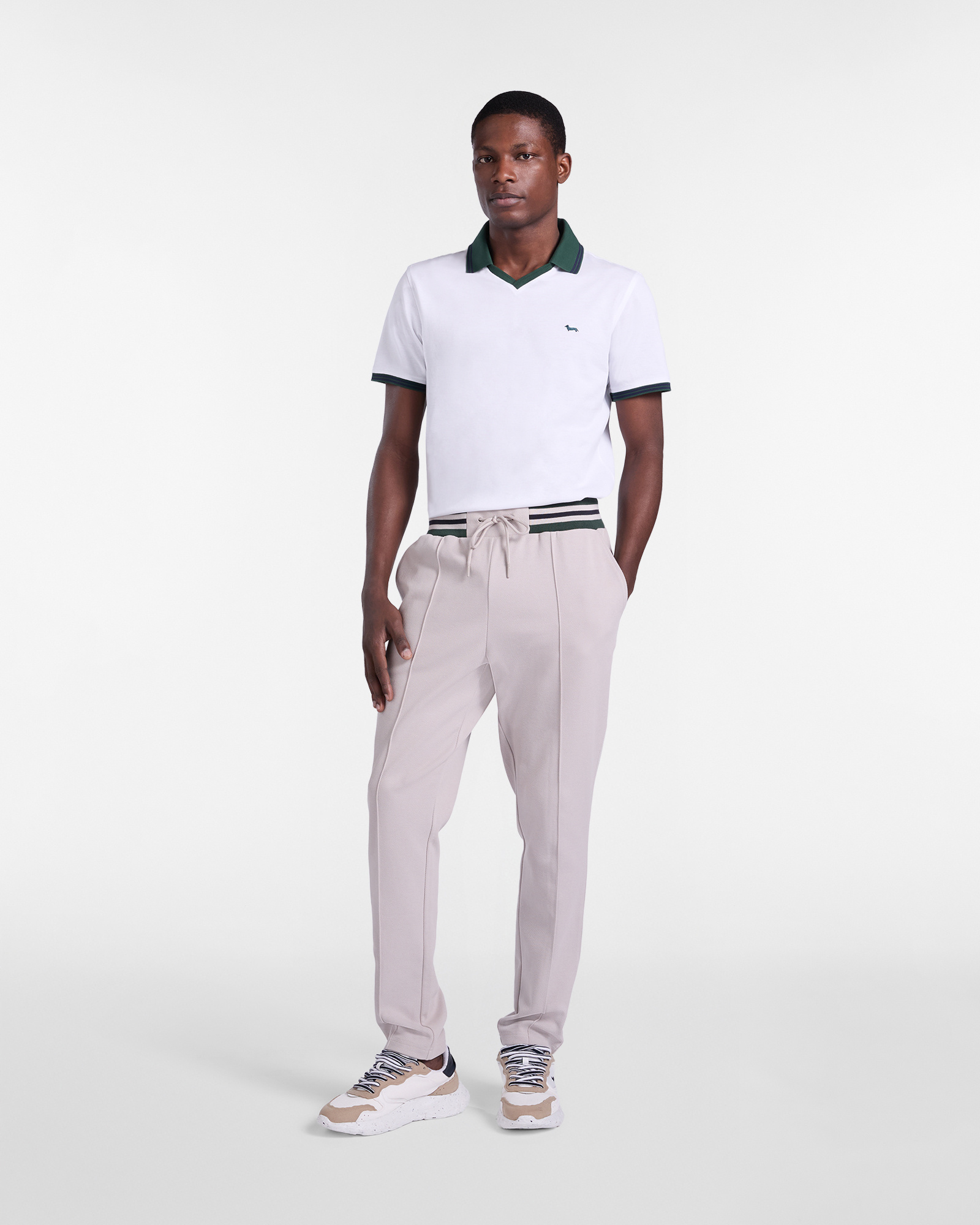 Polo con Cuello Derby, Blanco, large image number 3