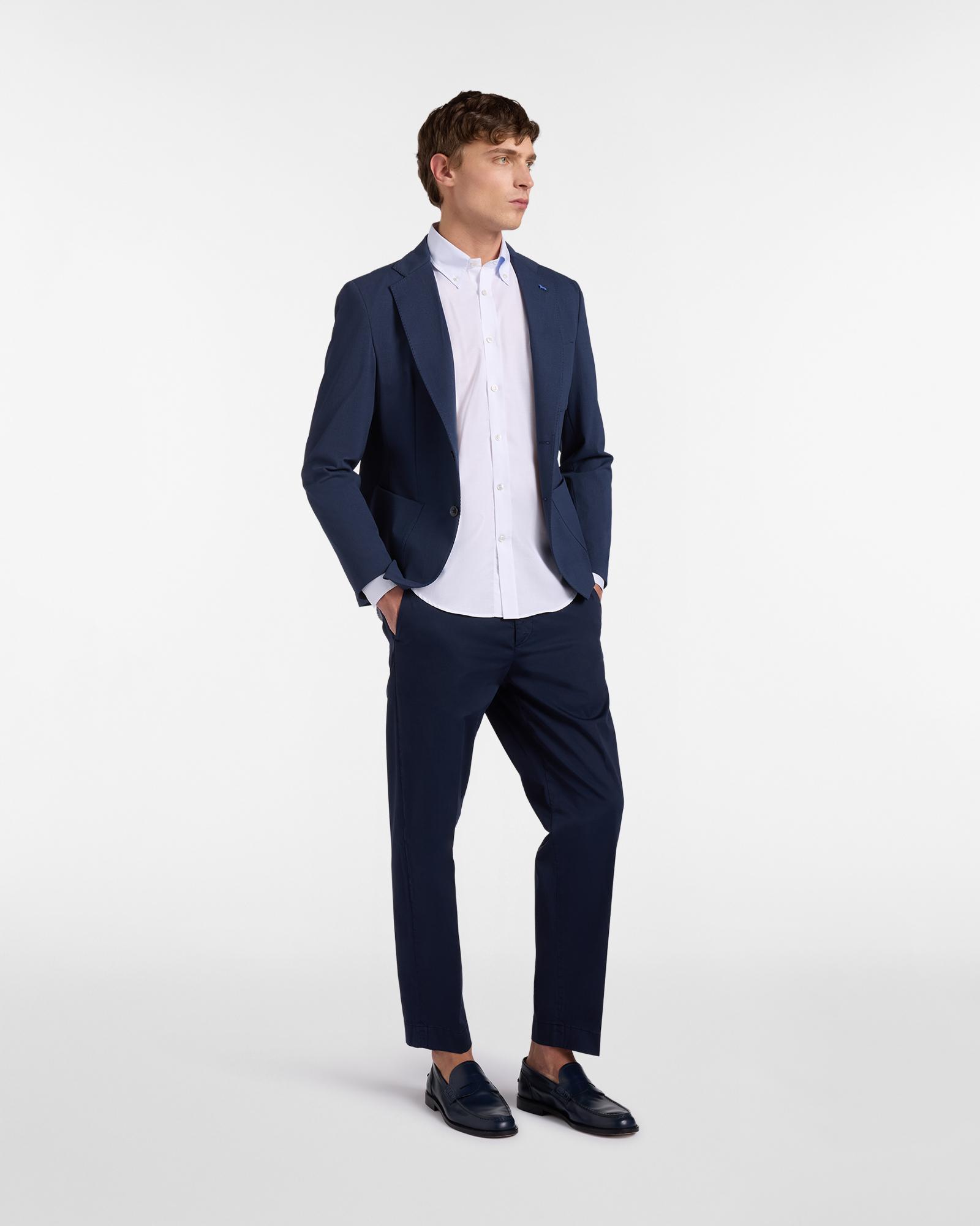 Camisa para hombre en algod&oacute;n estructurado, Blanco, large image number 3