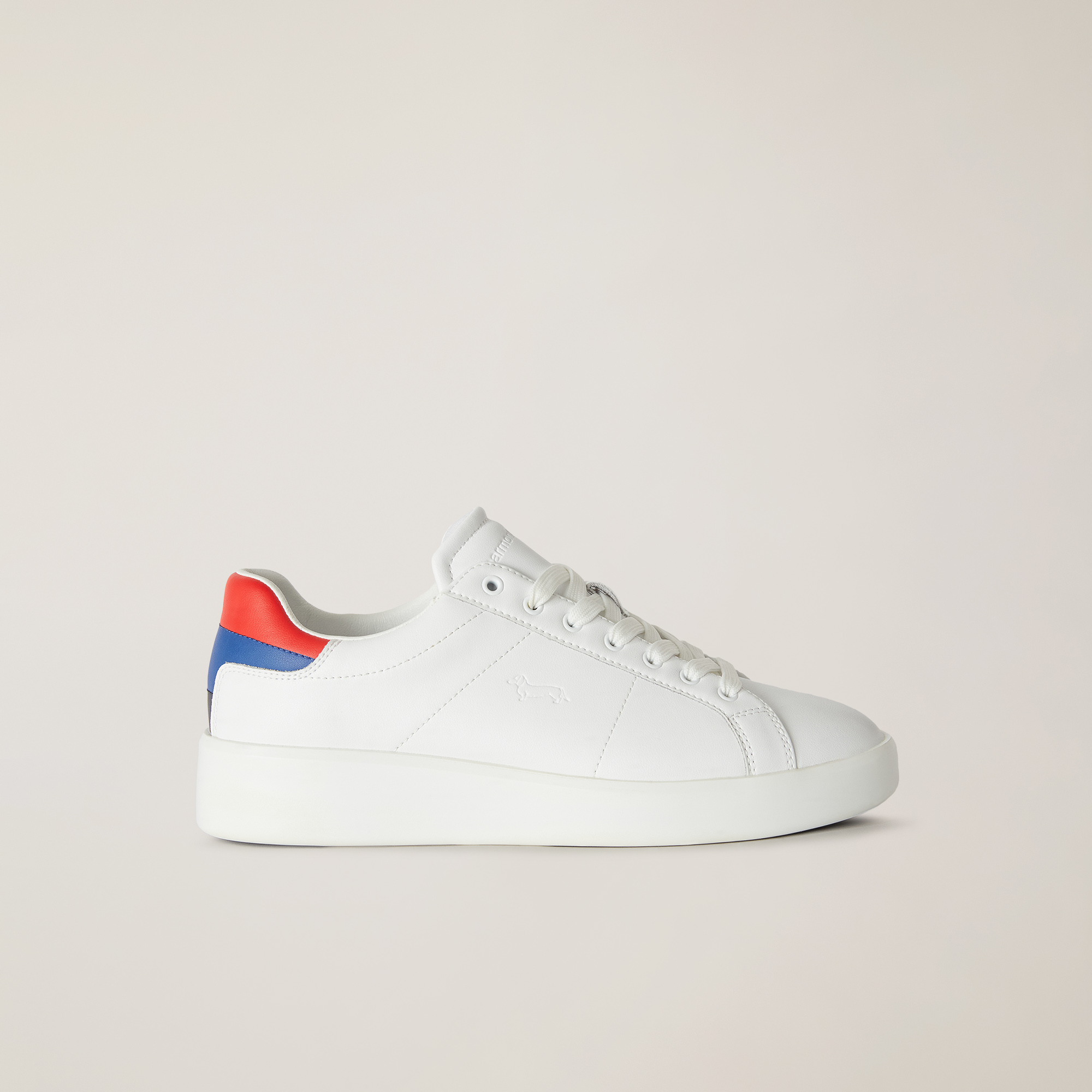 Sneaker with Oversize Sole, White/Red, large image number 0
