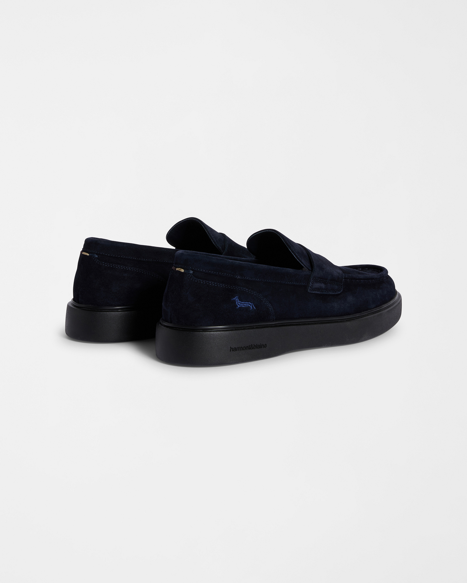 Suede Loafer, Navy Blue, large image number 2
